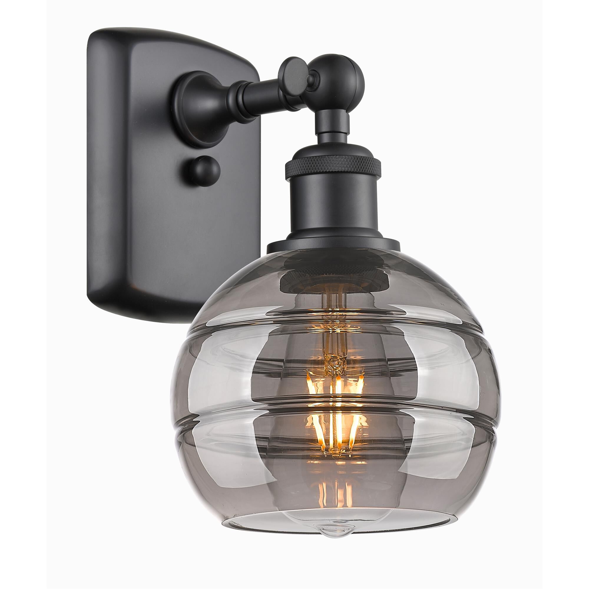 Shown in Matte Black finish and Light Smoke glass