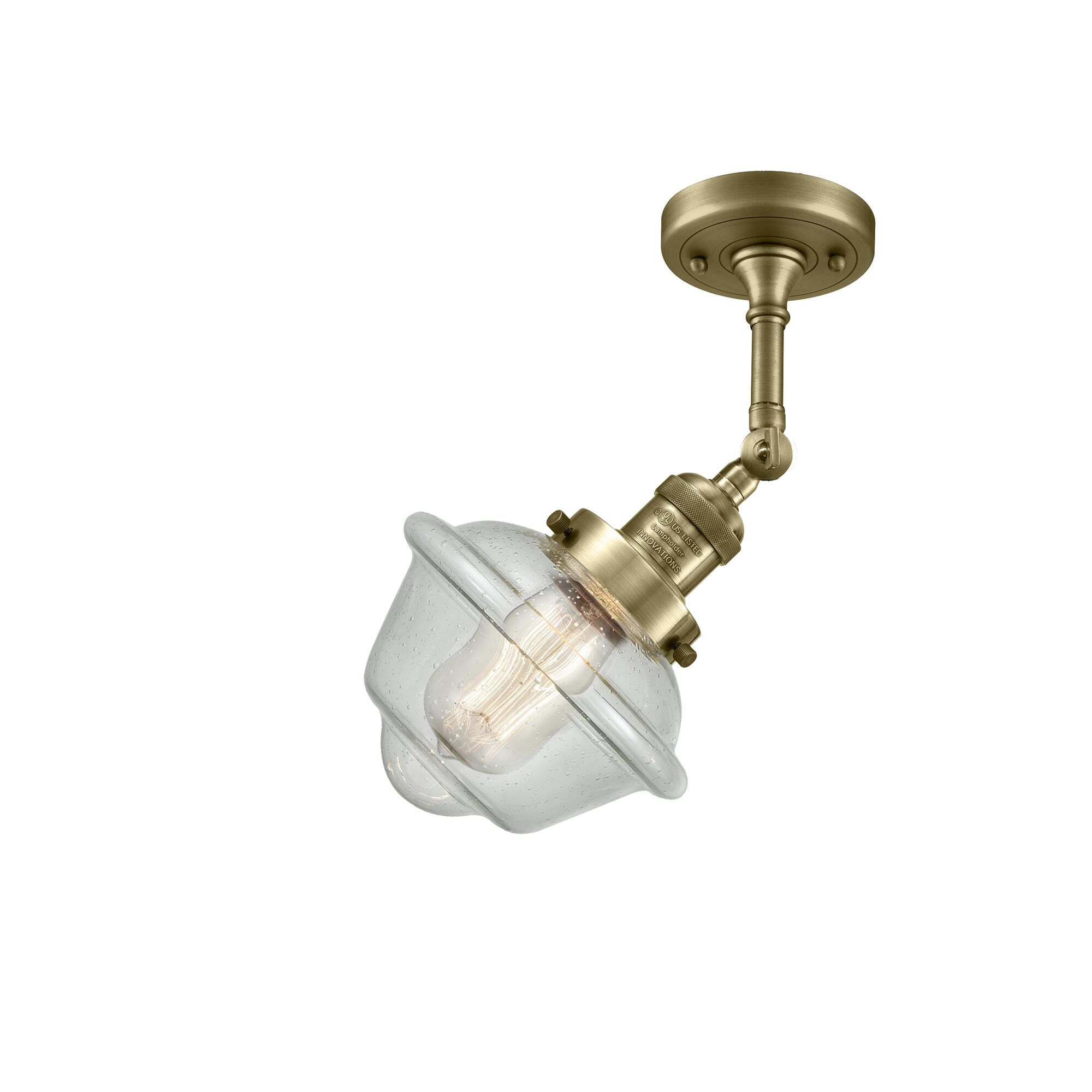 Bruno Marashlian Small Oxford 7 Inch 1 Light Semi Flush Mount by Innovations Lighting