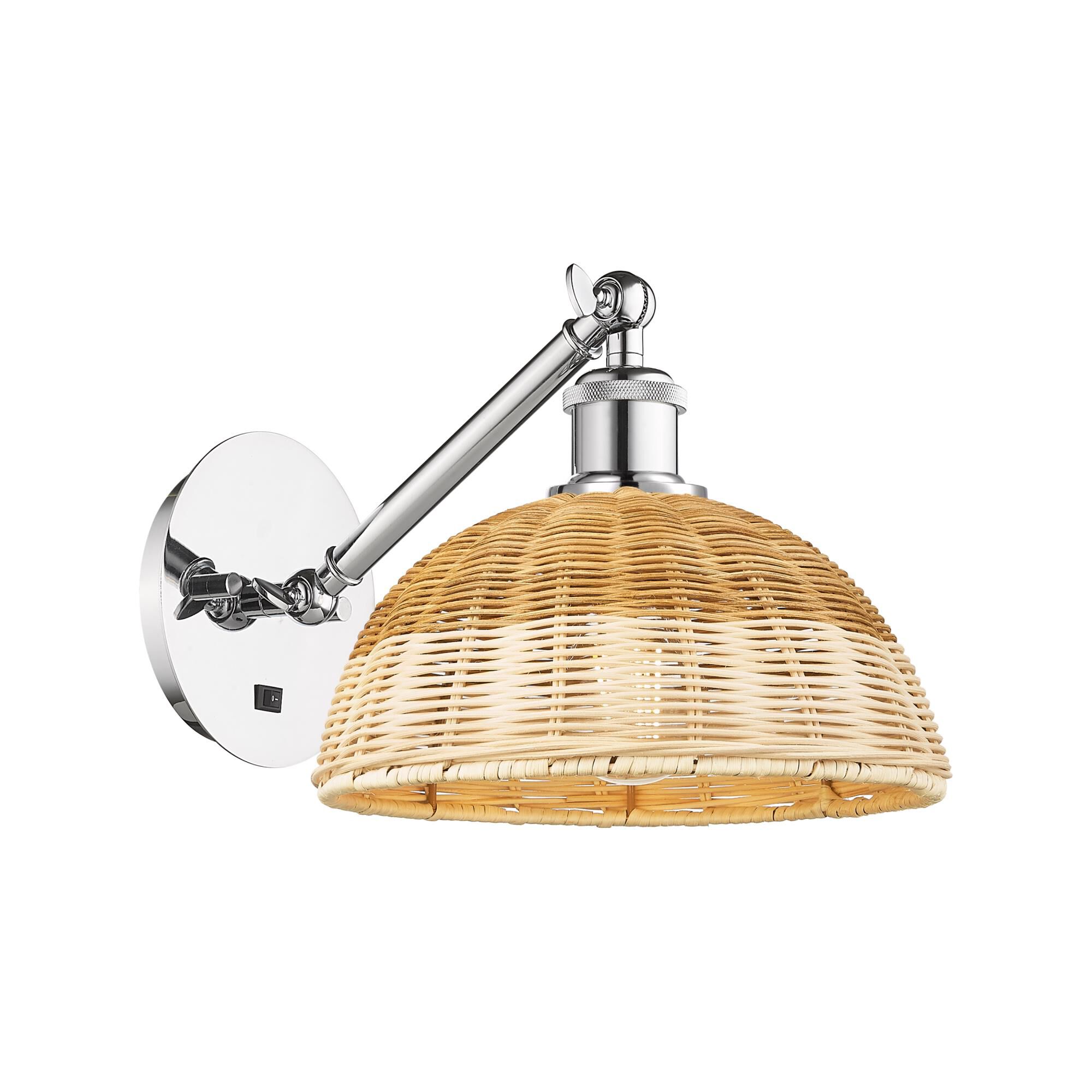 Shown in Polished Chrome finish and Natural shade