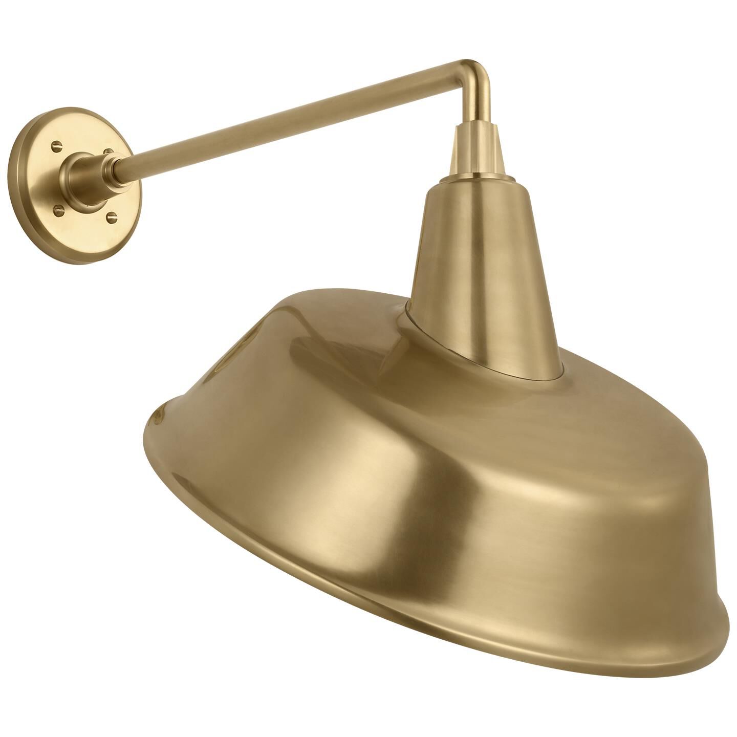Shown in Hand-Rubbed Antique Brass finish and Gold shade