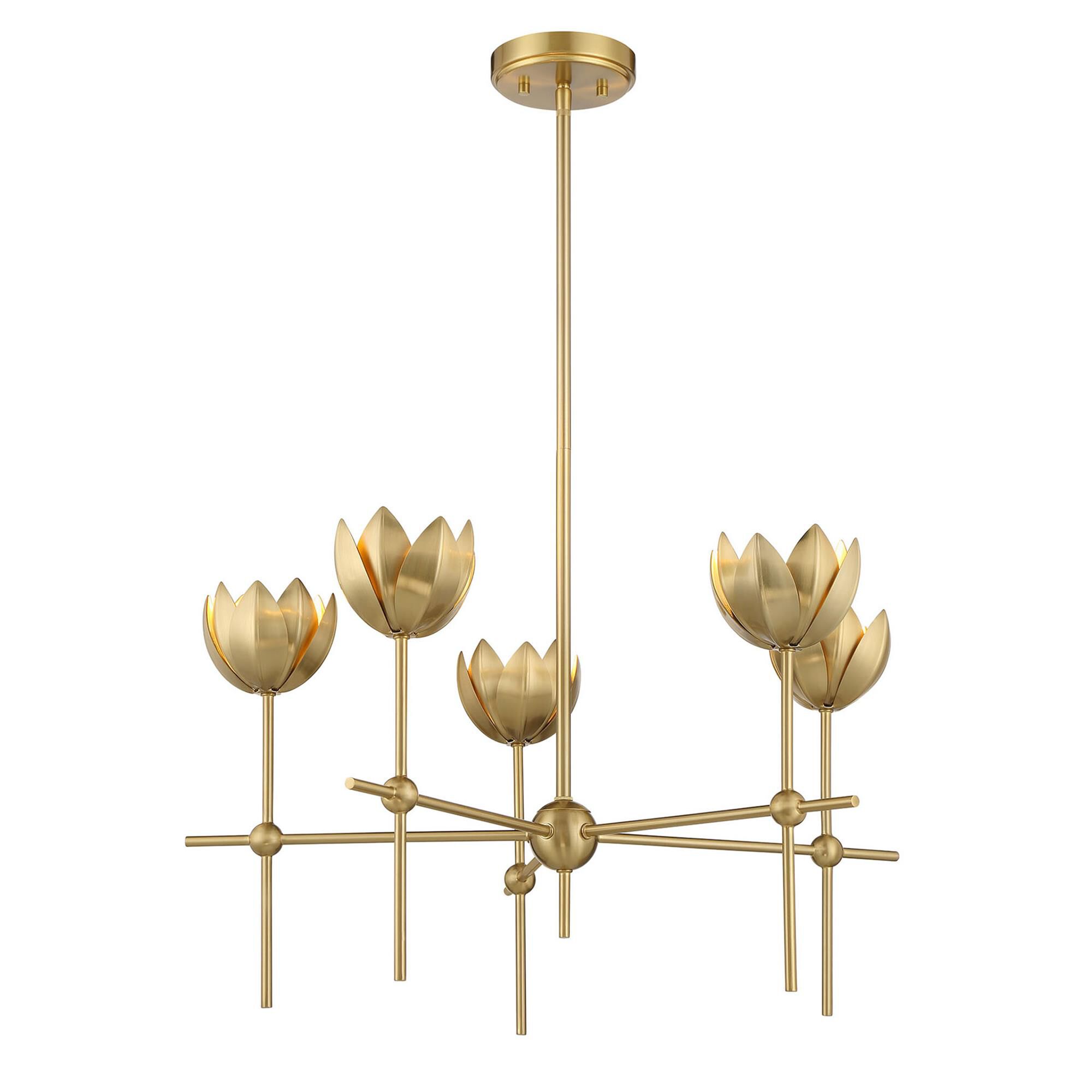Shown in Natural Brass finish and Metal shade