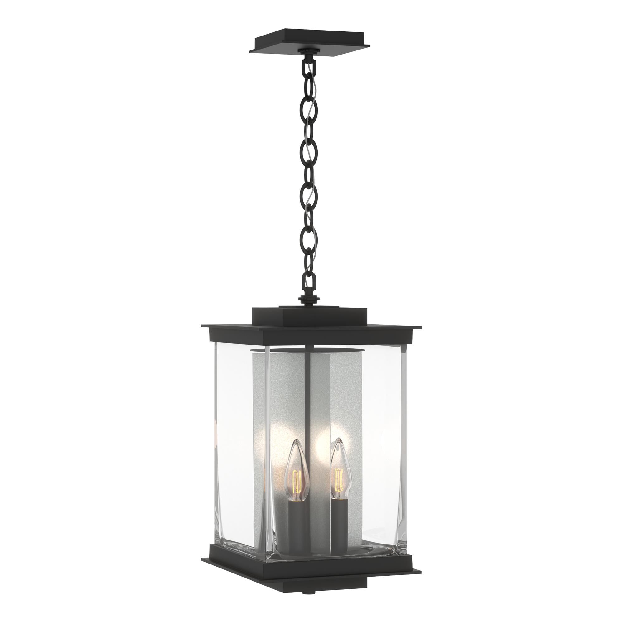 Shown in Coastal Black finish and Clear glass and Translucent Vintage Platinum accent