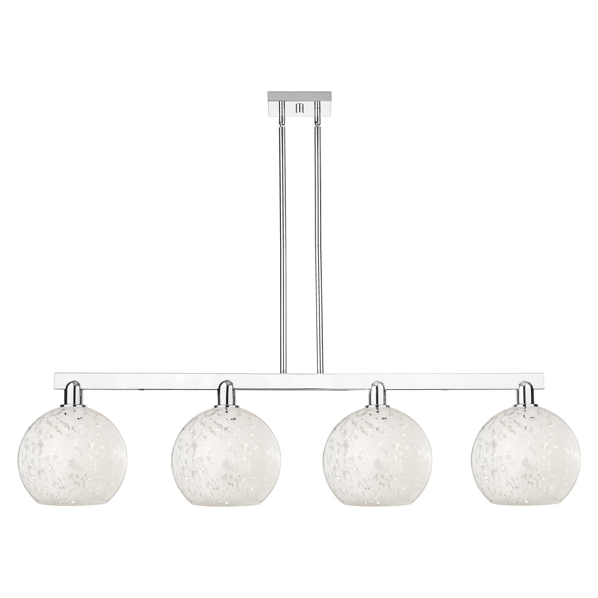 Bruno Marashlian White Mouchette 53 Inch Linear Suspension Light by Innovations Lighting