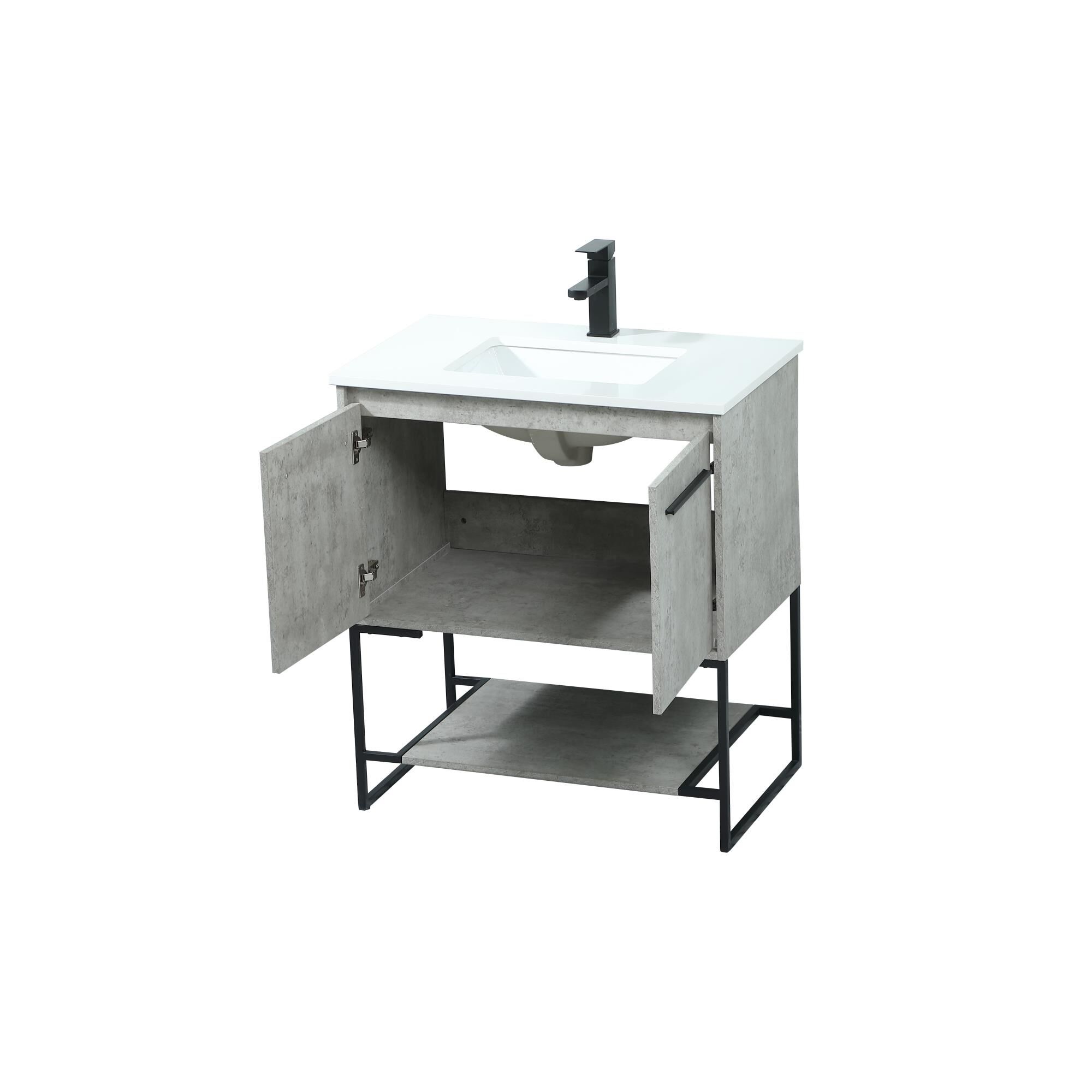 Shown in Concrete Grey finish