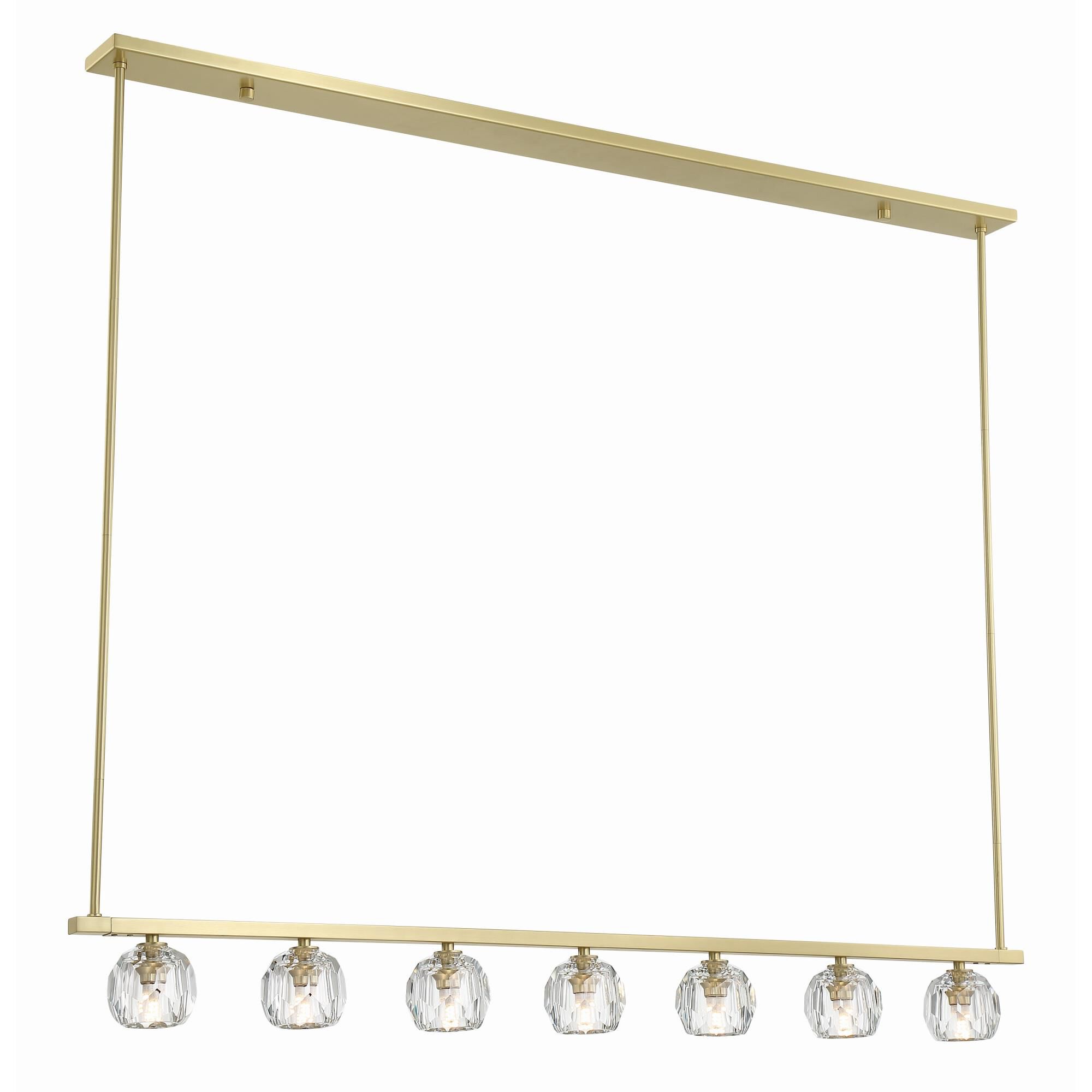 Shown in Soft Brass finish and Faceted Cut crystal and Crystal glass and Crystal shade