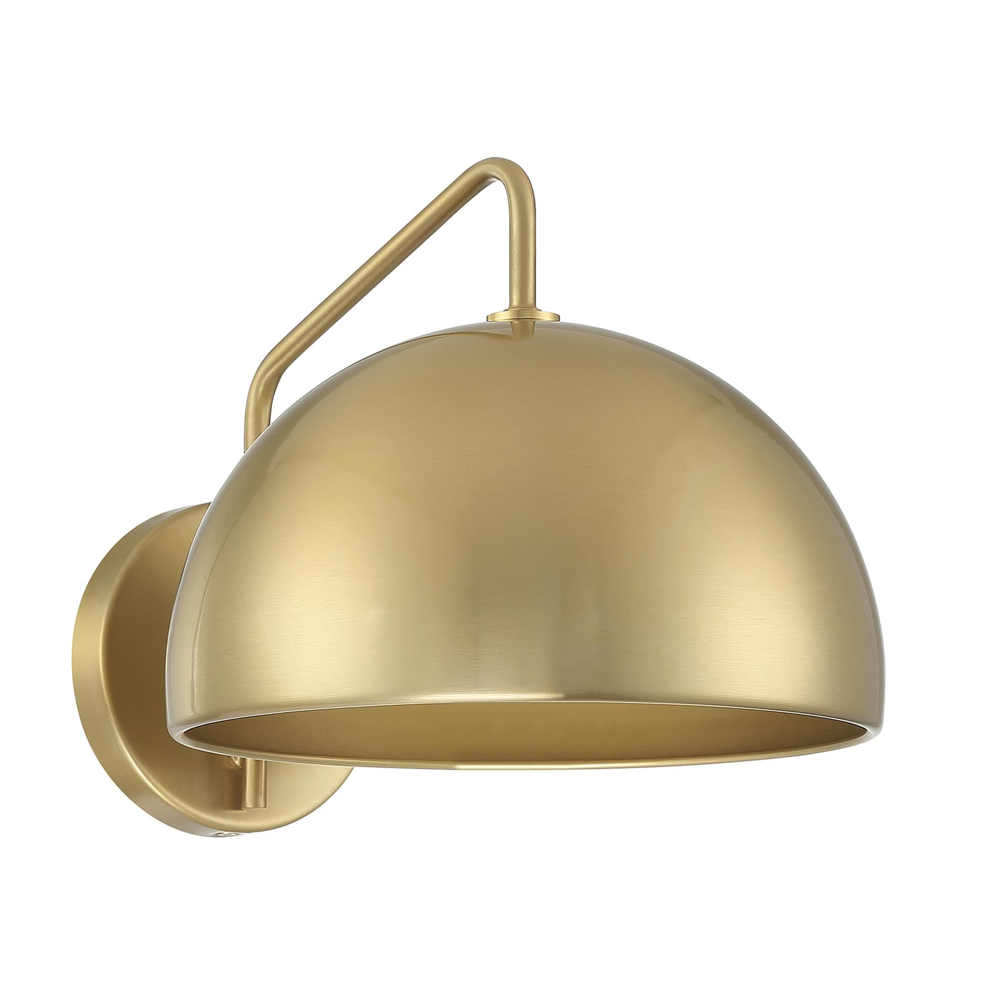 Shown in Natural Brass finish and Metal shade