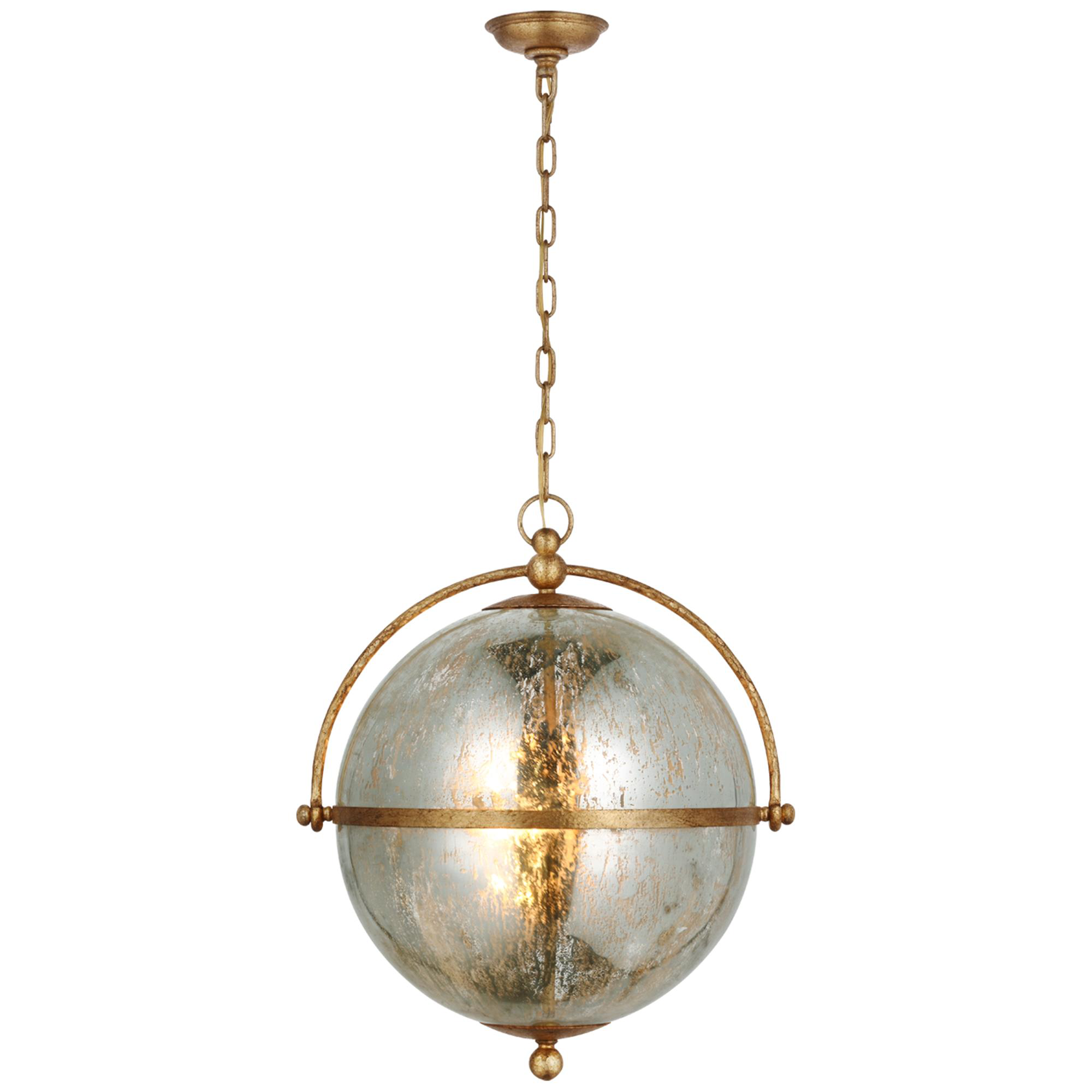 Shown in Golded Iron finish and Antiqued Mercury glass