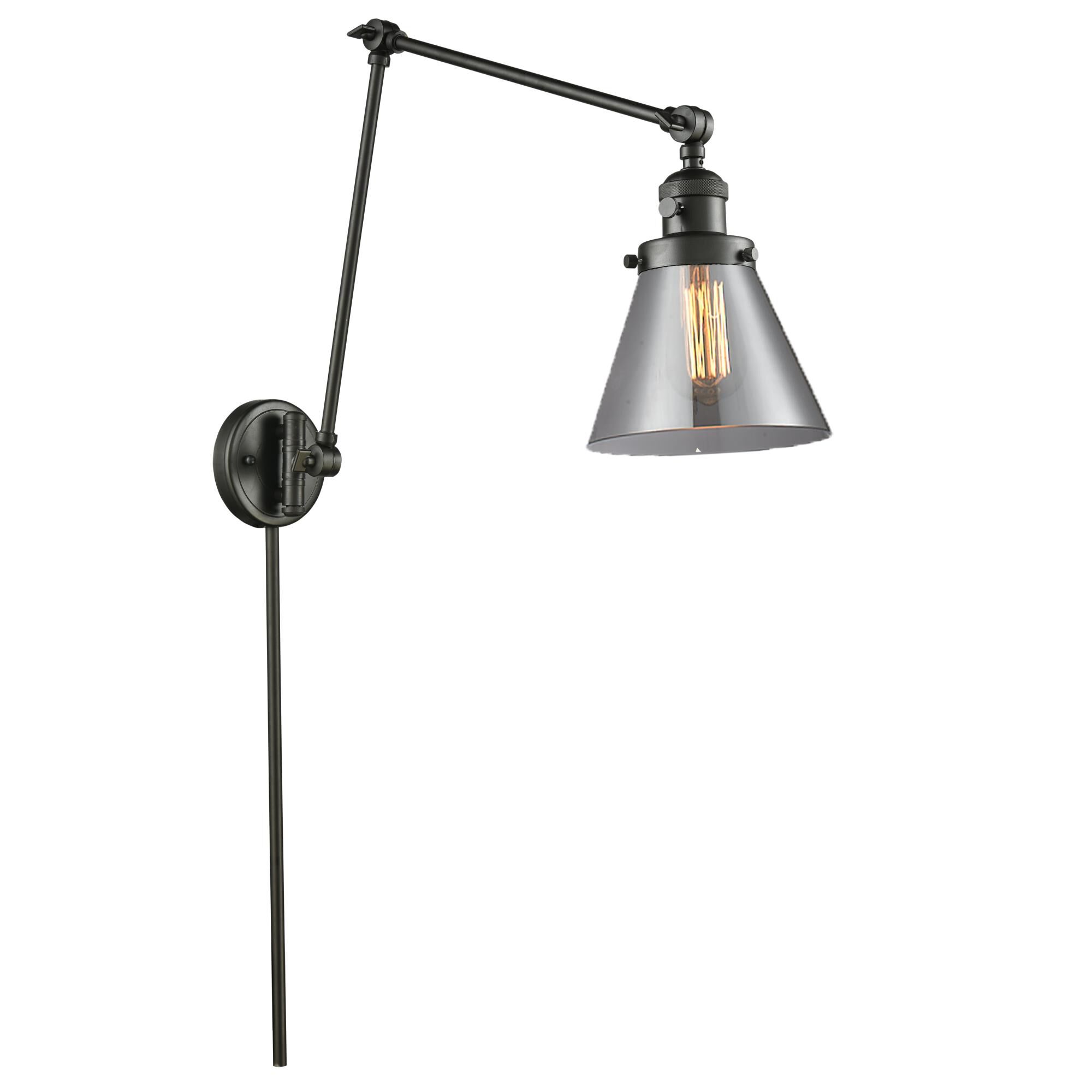 Bruno Marashlian Large Cone Wall Swing Lamp by Innovations Lighting