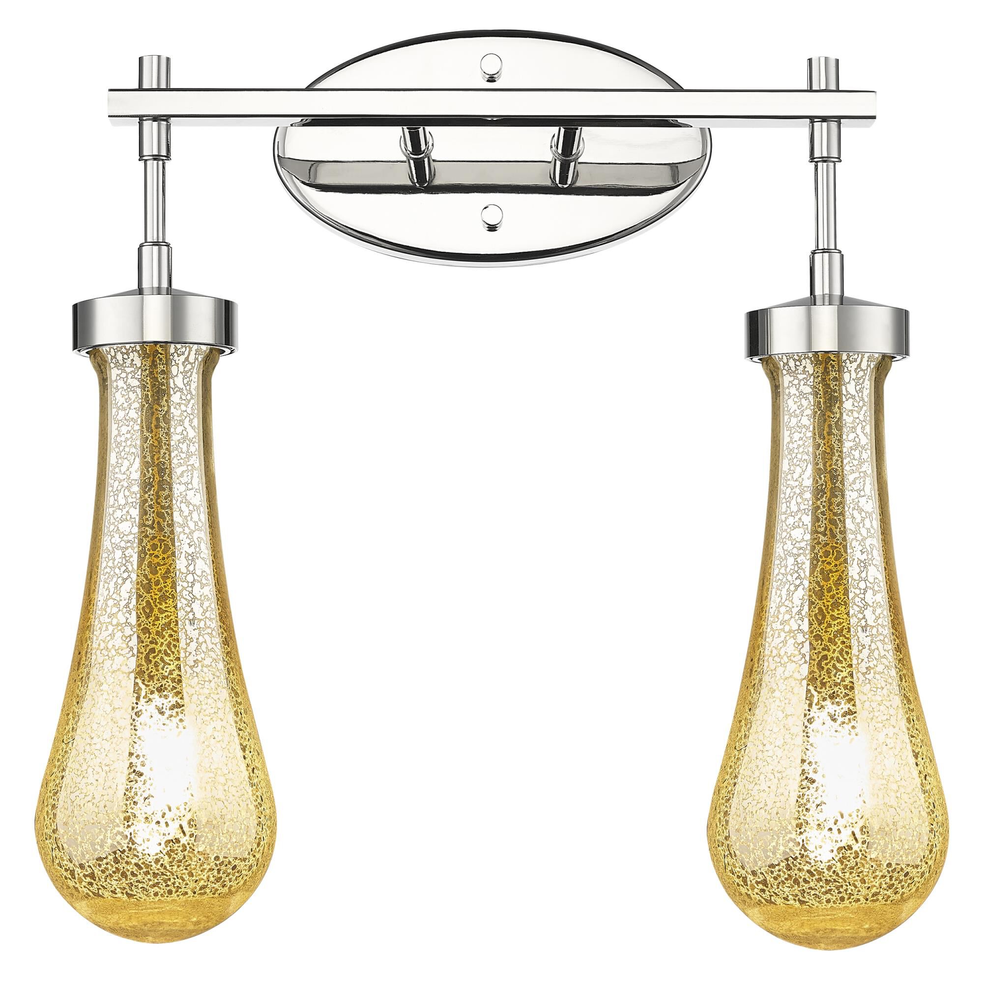 Shown in Polished Nickel finish and Mercury glass