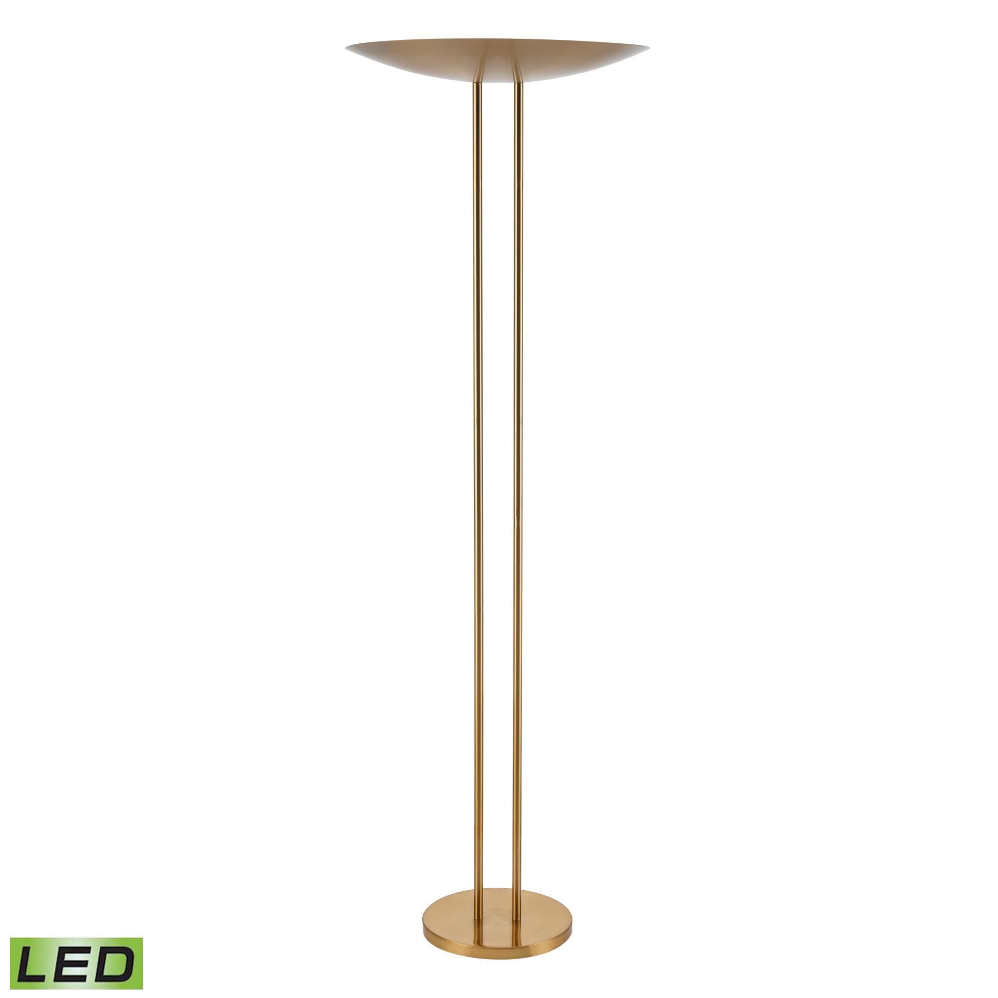 Shown in Aged Brass finish and Metal Dome shade