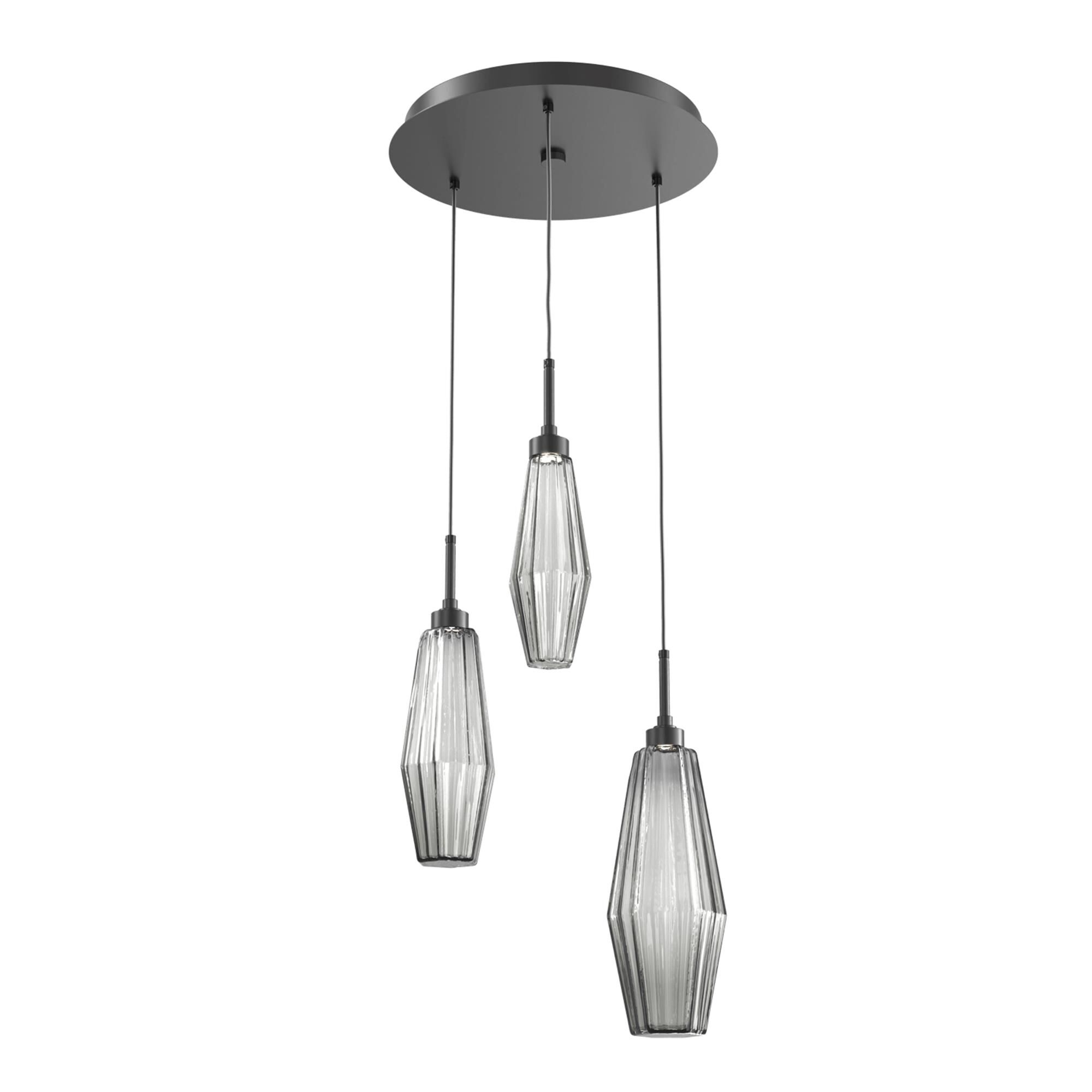 Shown in Matte Black finish and Optic Rib Smoke glass