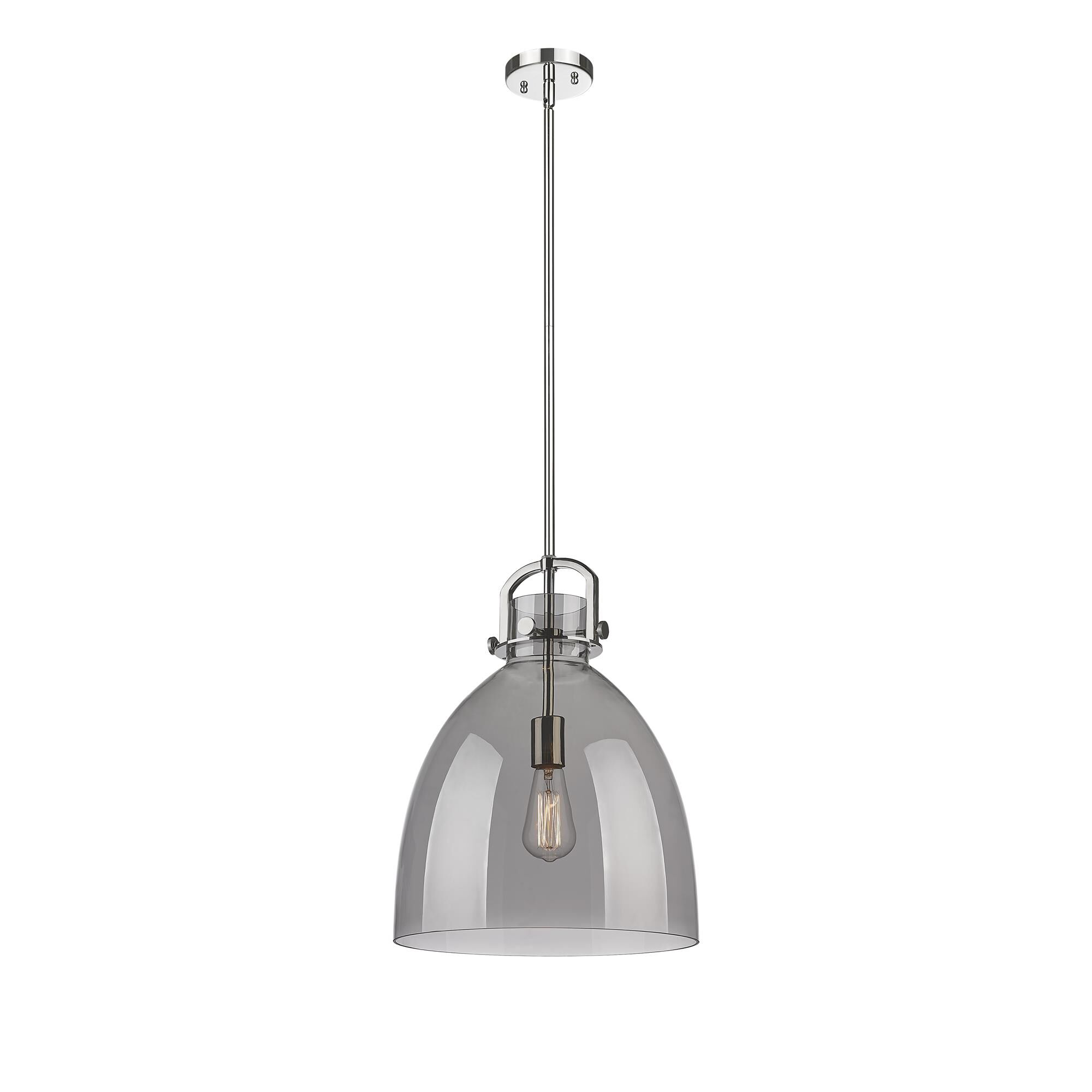 Shown in Polished Nickel finish and Plated Smoke glass