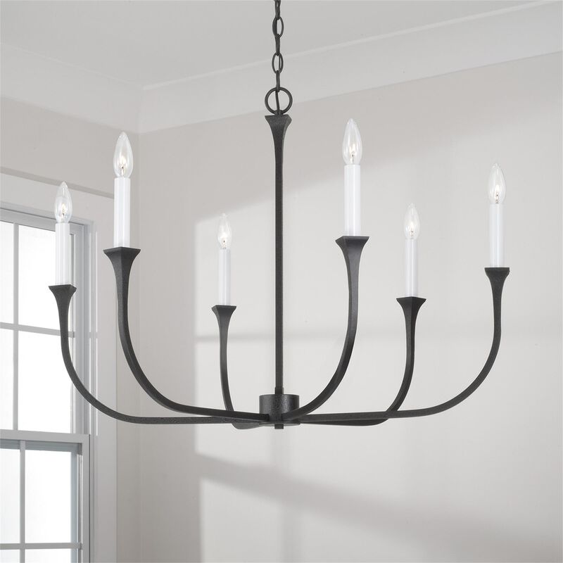 Decklan 32 Inch 6 Light Chandelier by Capital Lighting Fixture Company