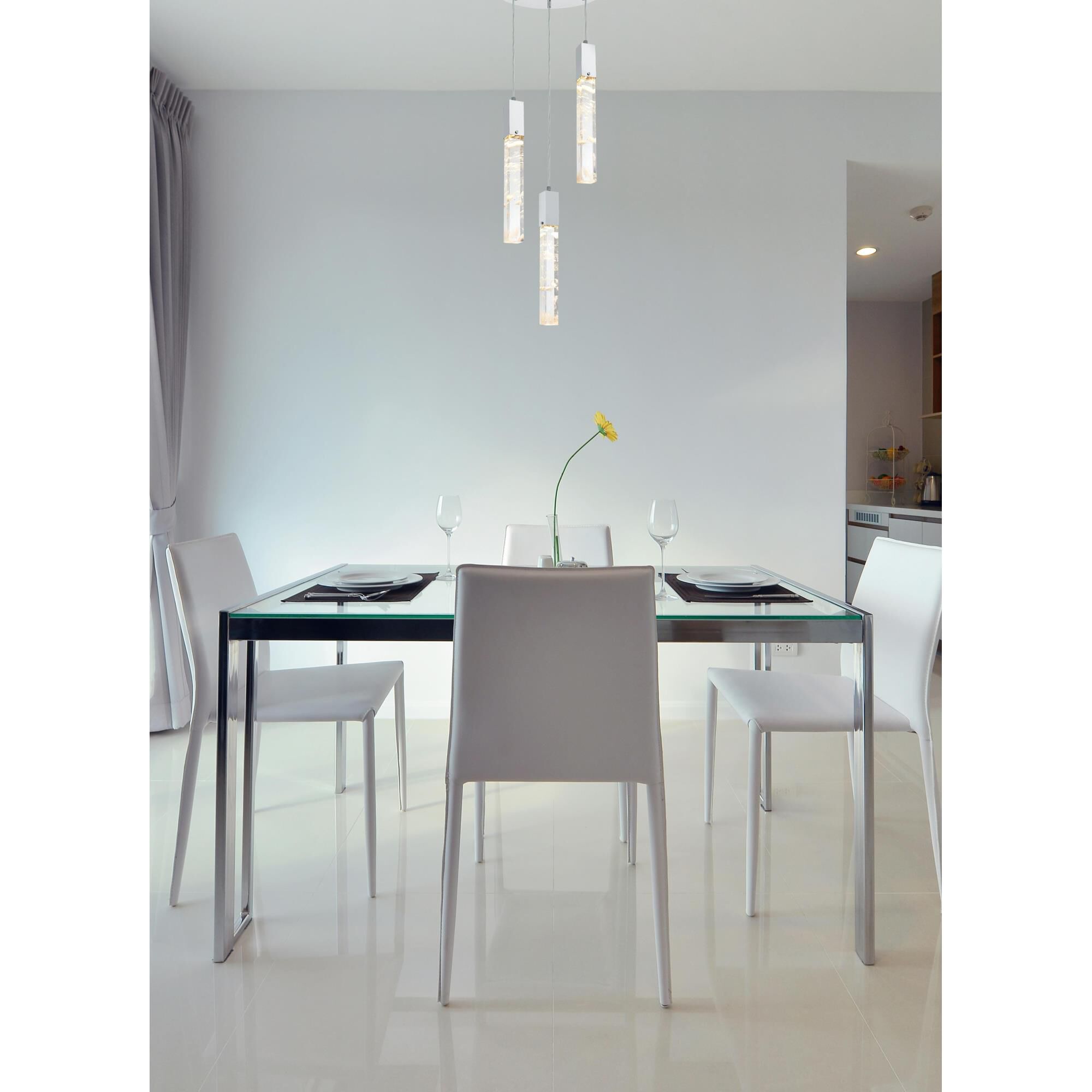 Shown in Black finish and Rc crystal and Clear glass