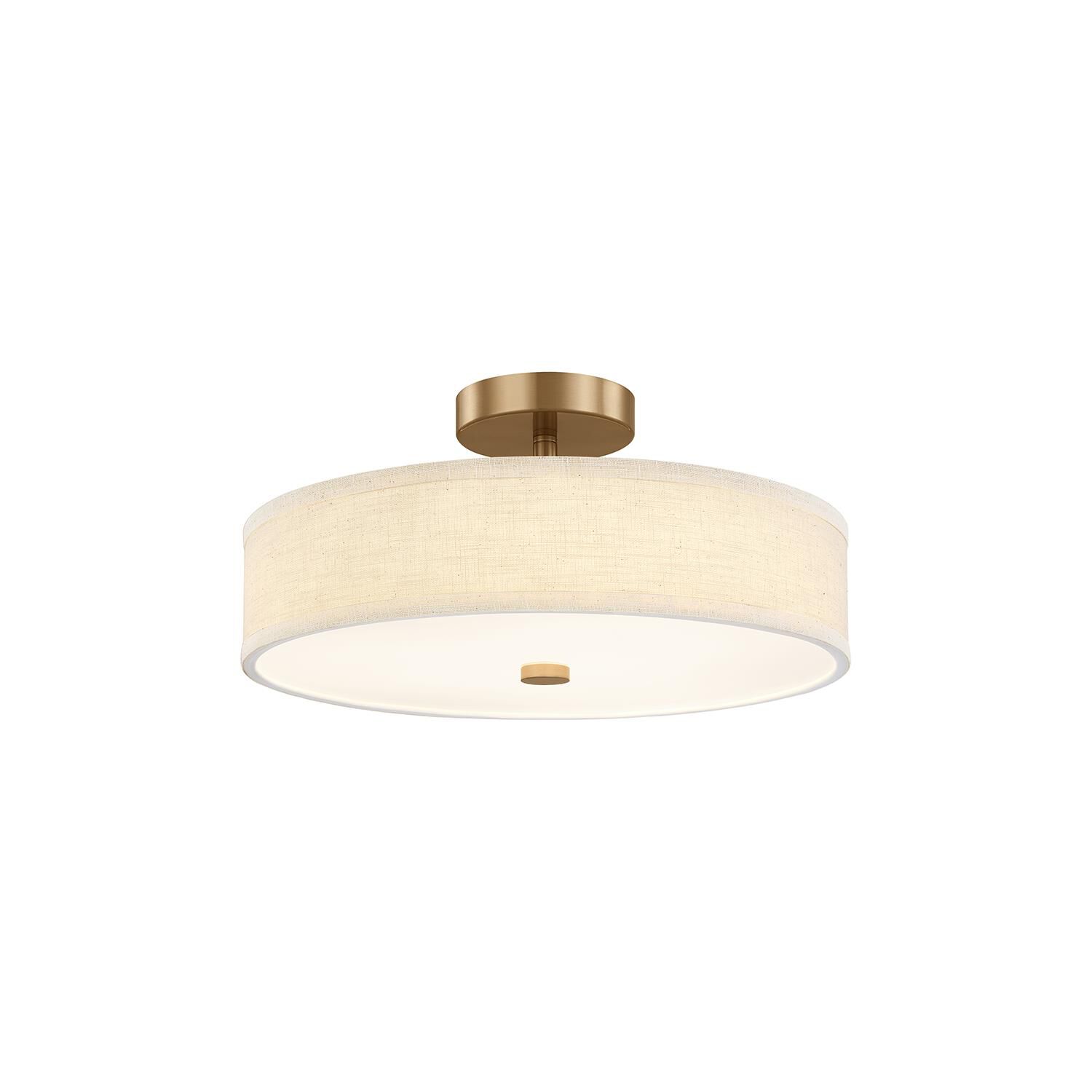 Textile Genova 18 Inch Semi Flush Mount by Justice Design Group