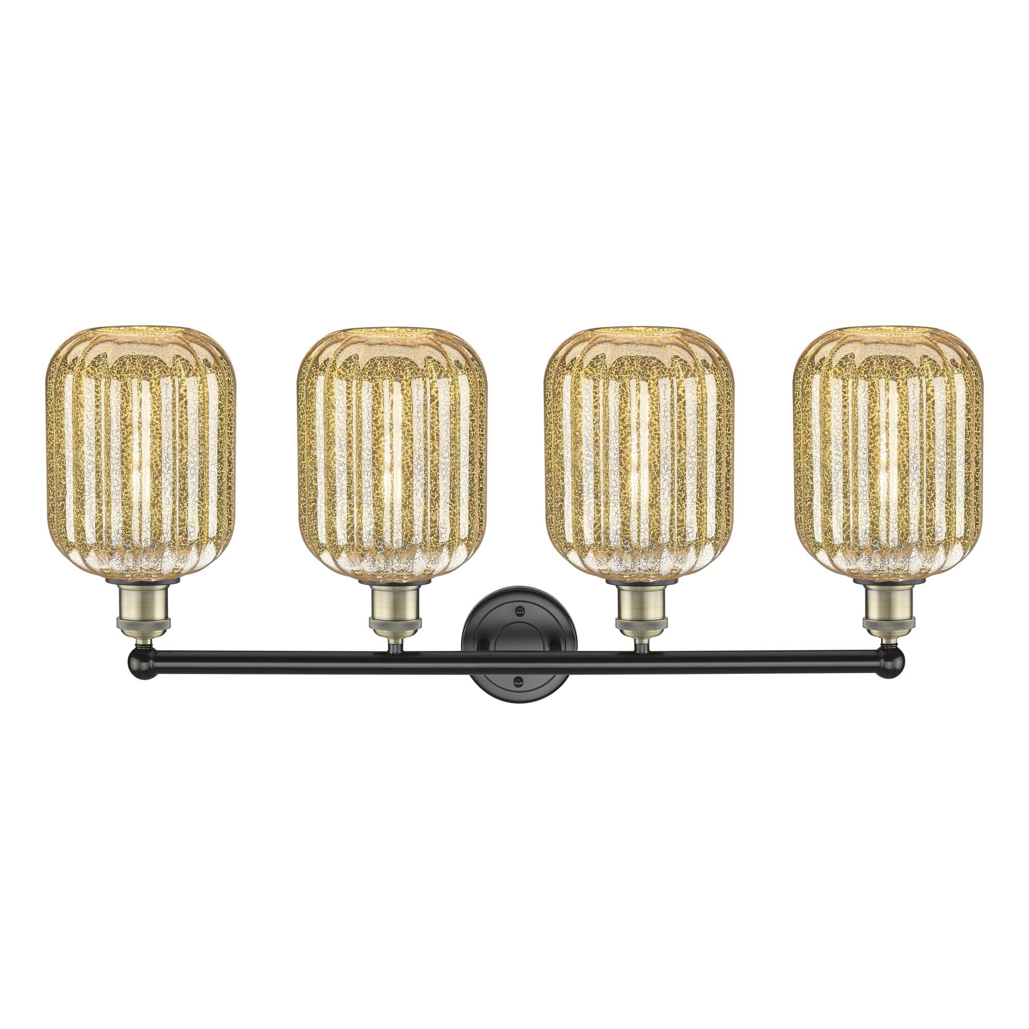 Shown in Black Antique Brass finish and Mercury glass