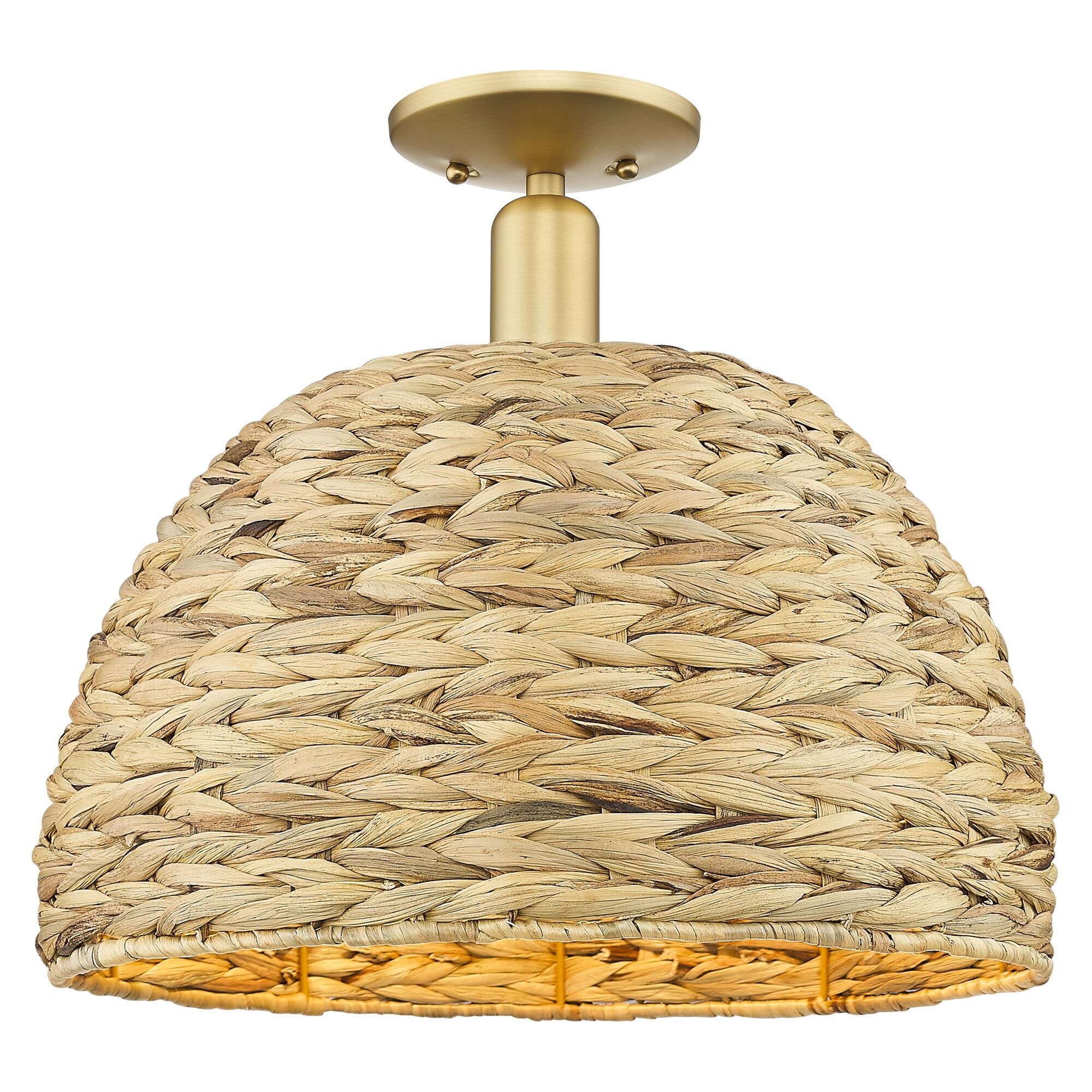 Shown in Satin Gold finish and Natural shade
