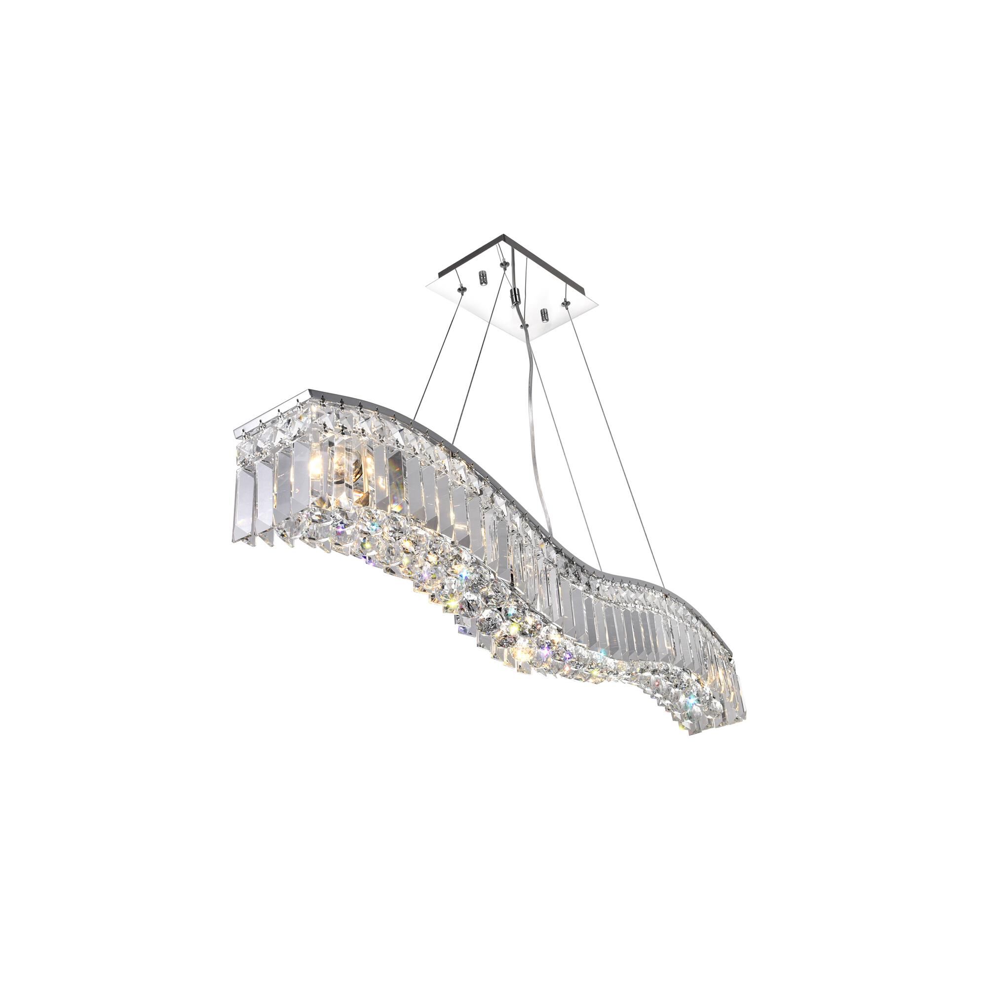Glamorous 30 Inch 5 Light Linear Suspension Light by CWI Lighting
