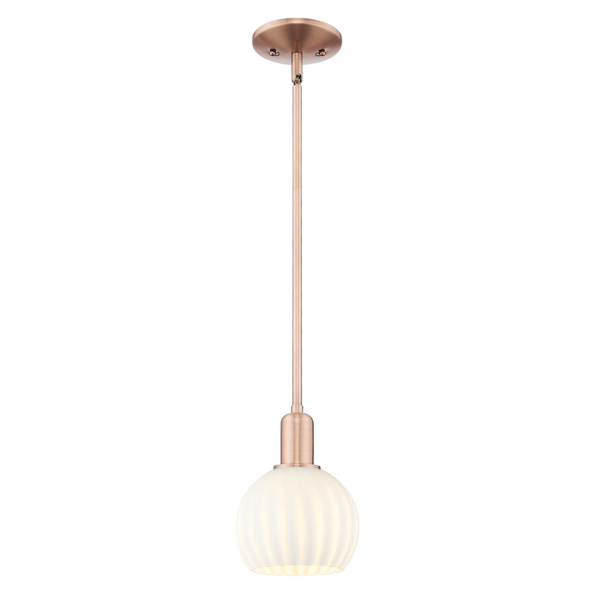 Bruno Marashlian White Venetian 6 Inch Mini Pendant by Innovations Lighting