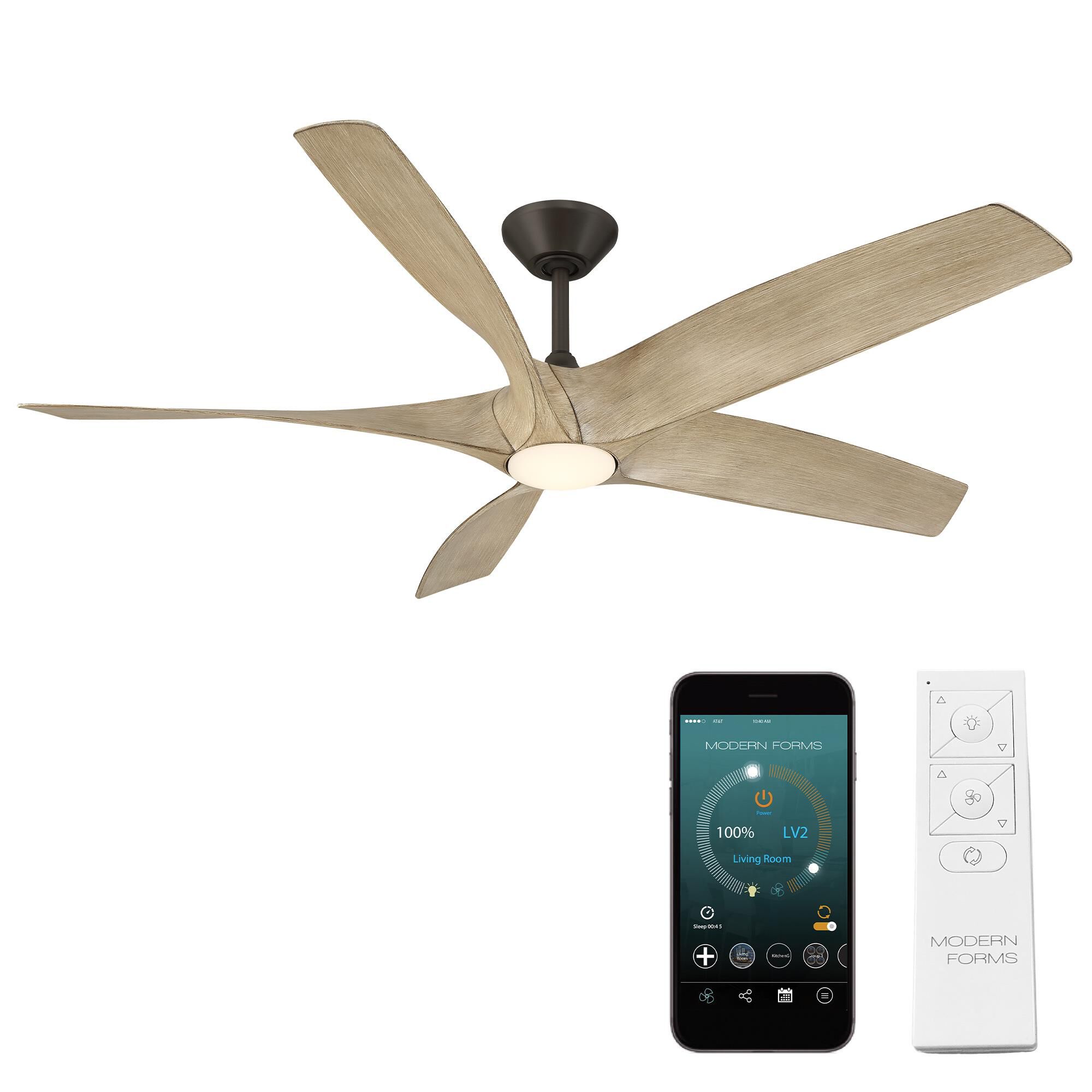 Zephyr 62 Inch Ceiling Fan with Light Kit by Modern Forms