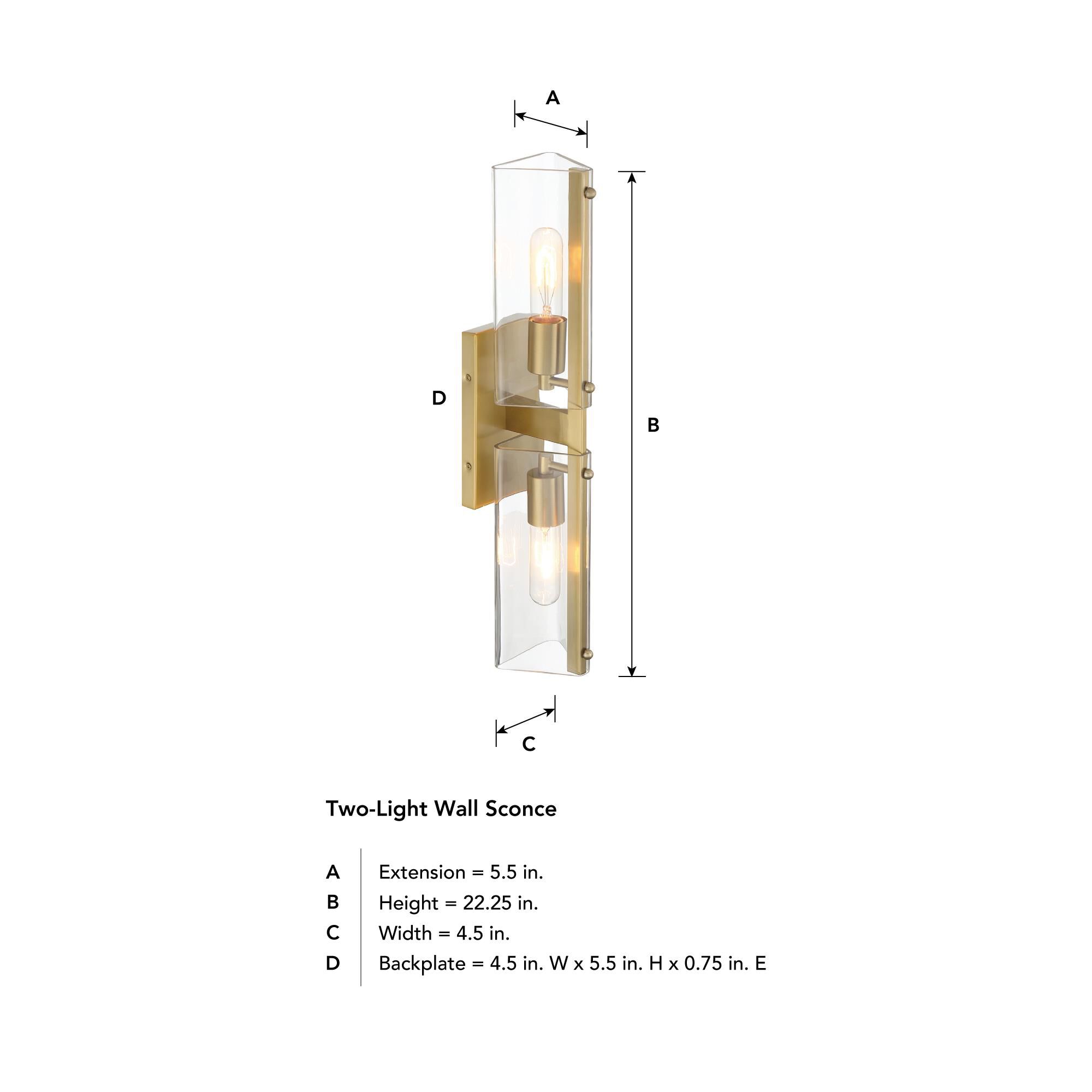 Latitude 22 Inch Wall Sconce by Designers Fountain