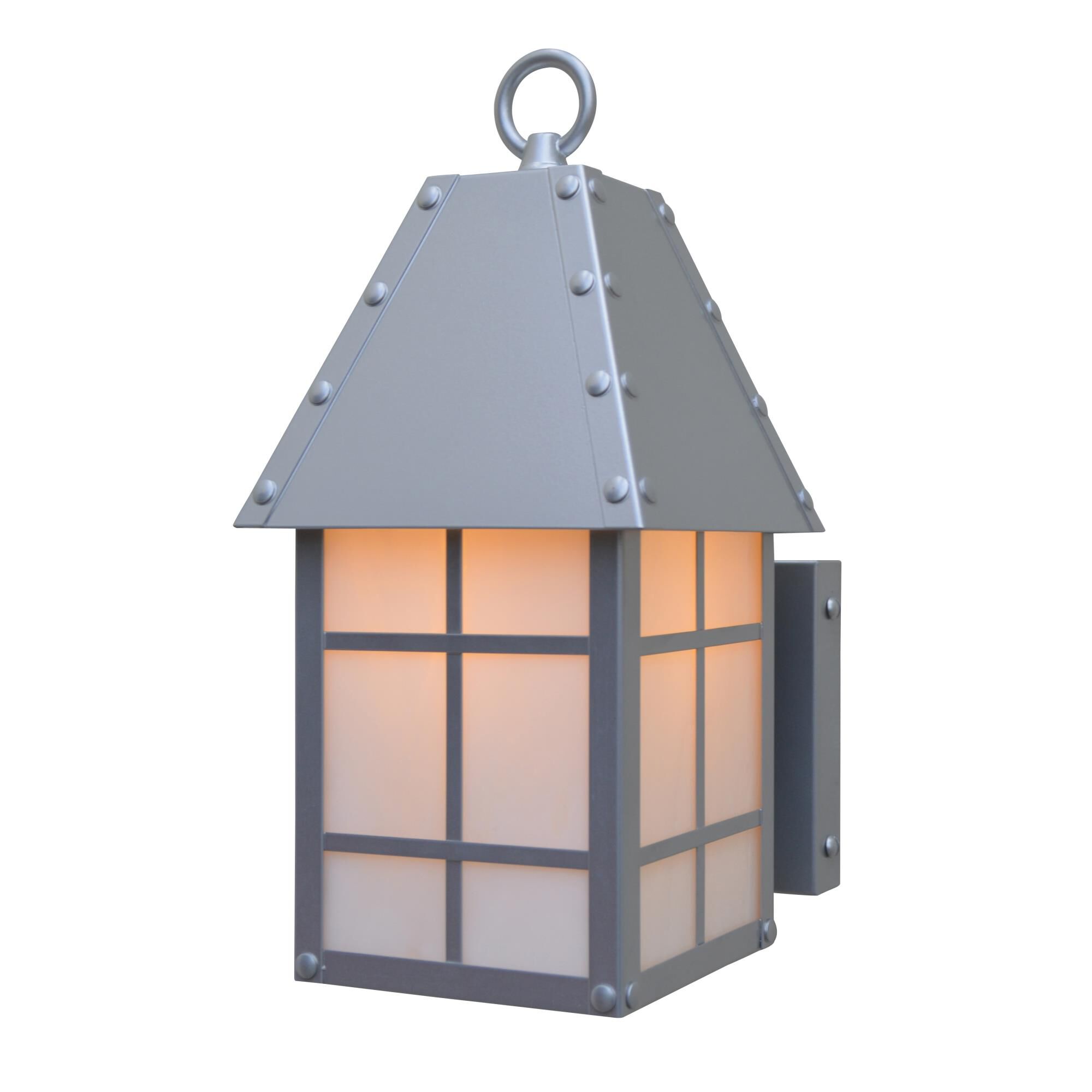 Shown in Pewter finish and White Opalescent glass