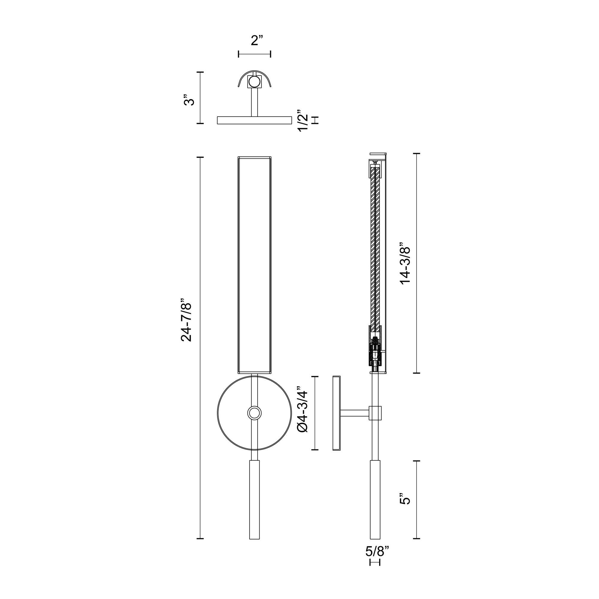 Astrid 24 Inch Wall Sconce by Alora Lighting