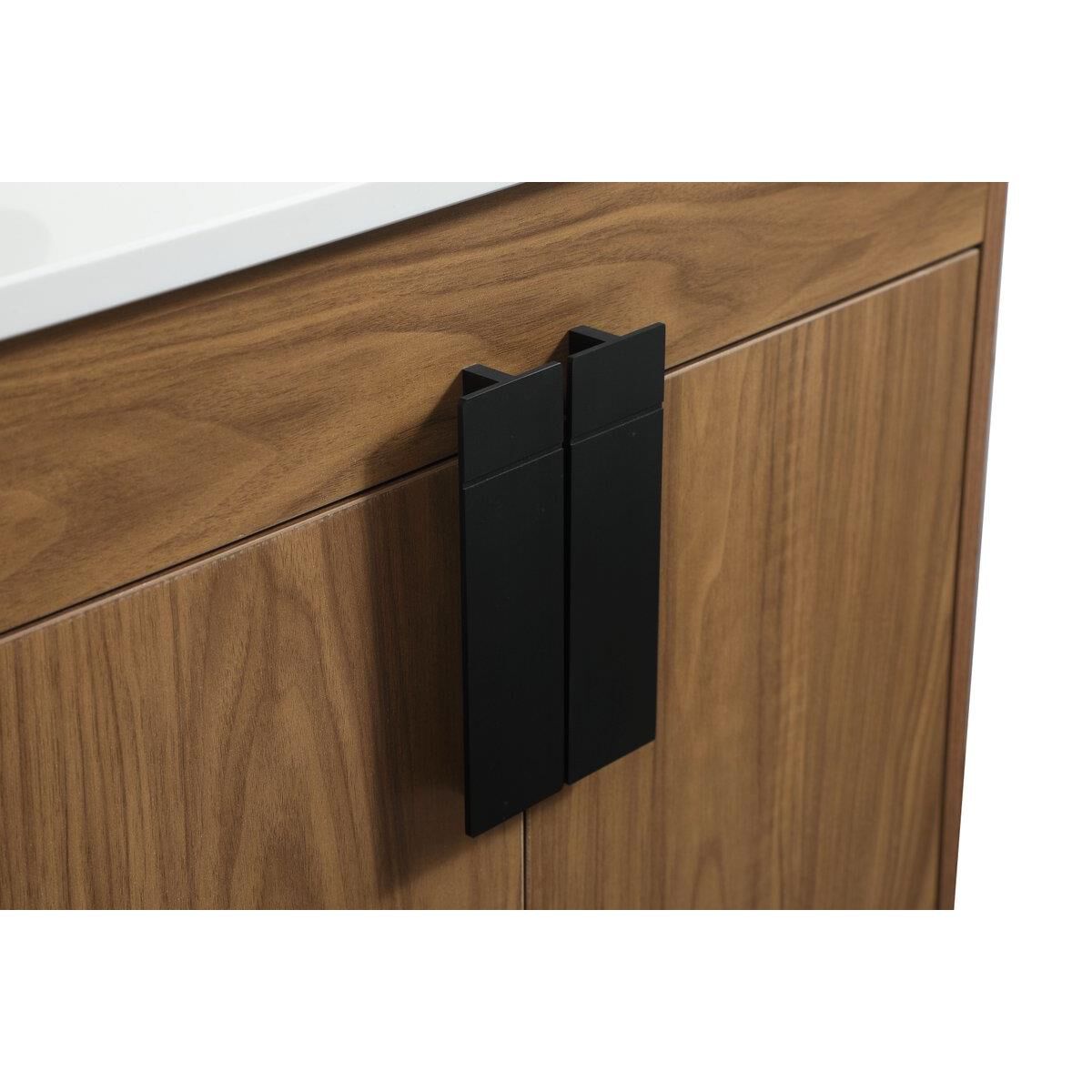 Shown in Walnut Brown finish and Without Backsplash accent