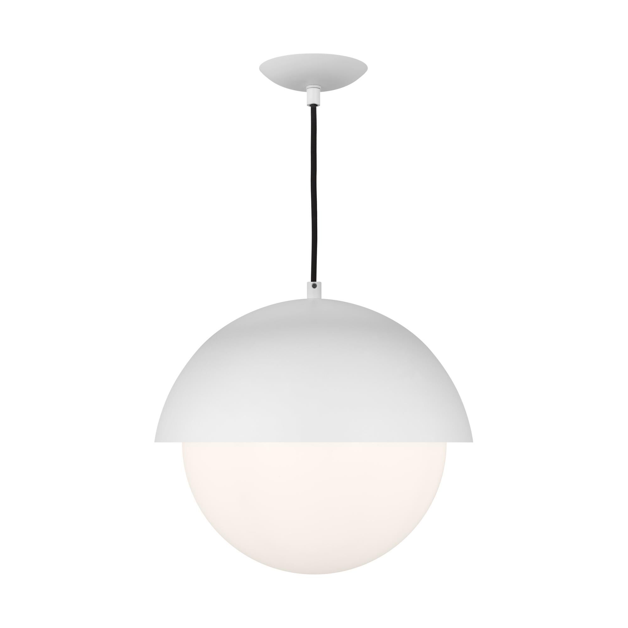 Shown in Matte White finish and Opal Glass shade