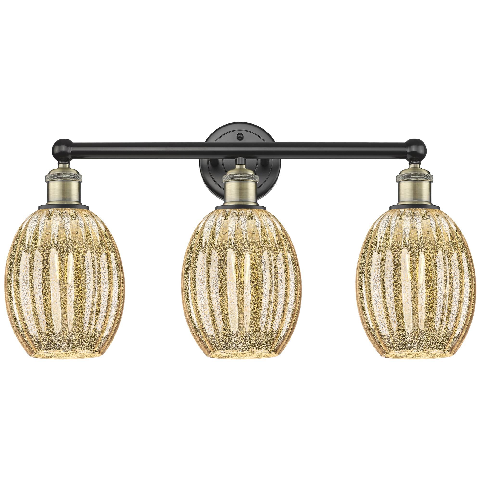 Shown in Black Antique Brass finish and Mercury glass
