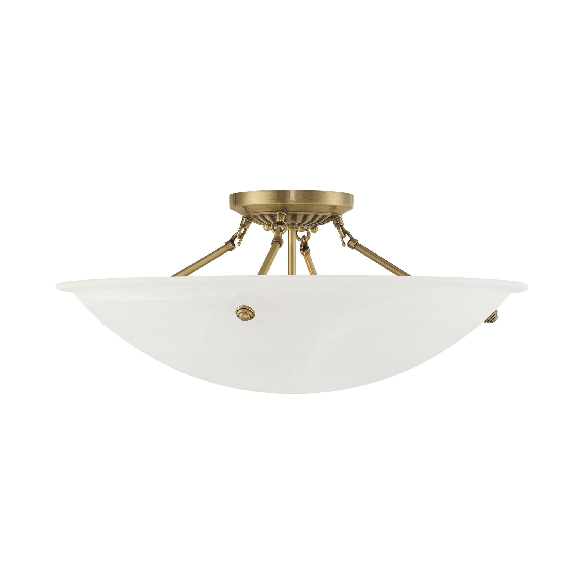 Home Basics 24 Inch 4 Light Semi Flush Mount by Livex Lighting