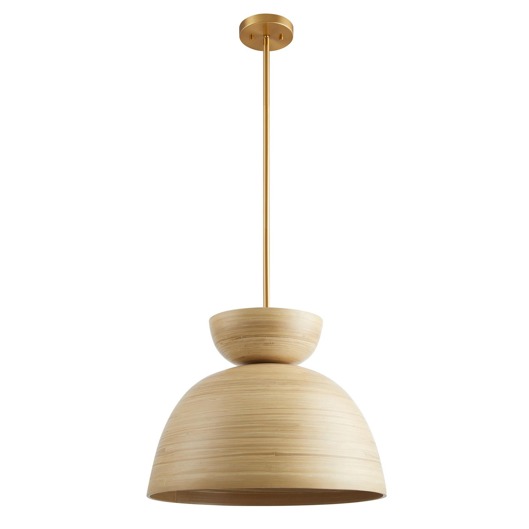 Shown in Natural Bamboo finish and Natural Bamboo shade