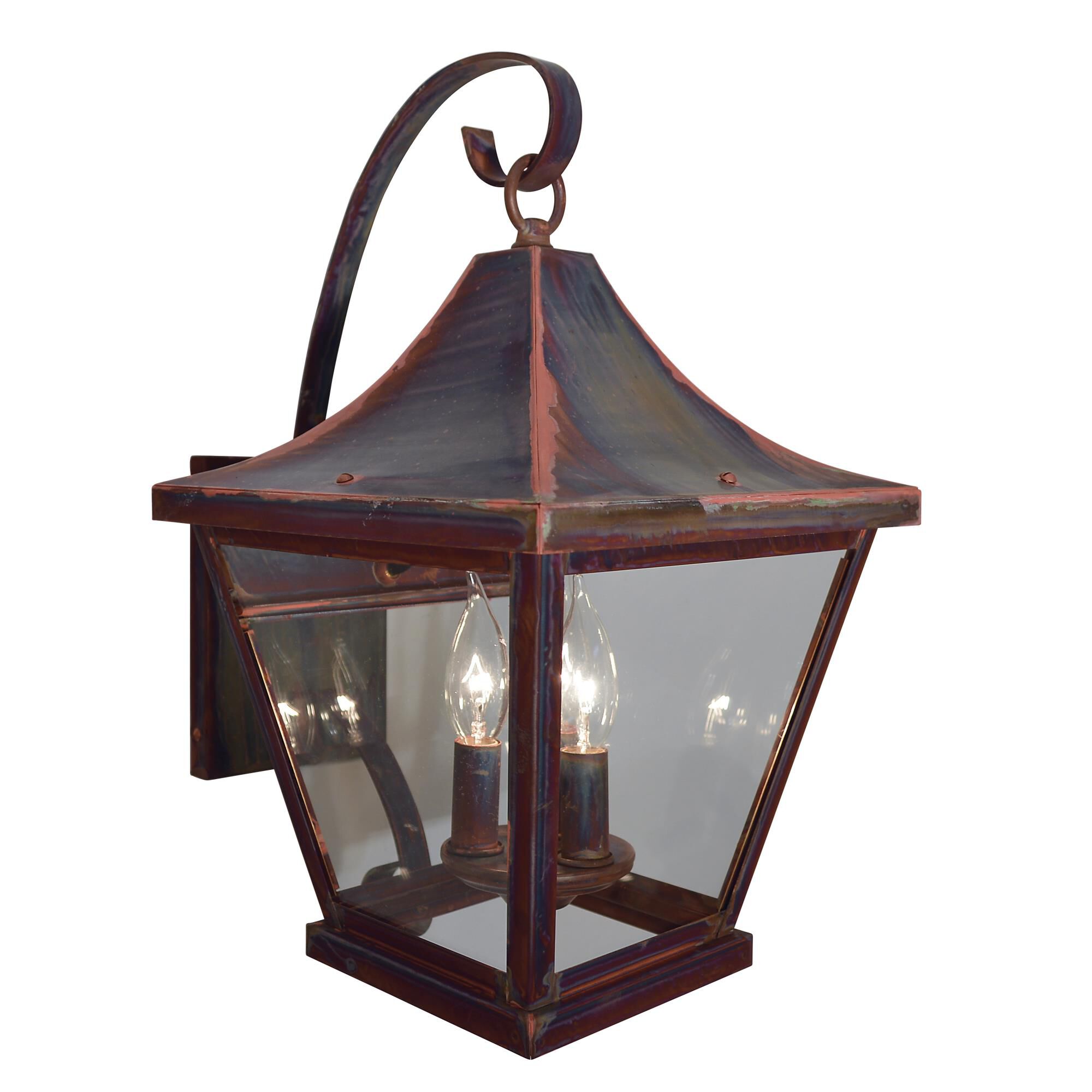 Shown in Raw Copper finish and Clear glass 