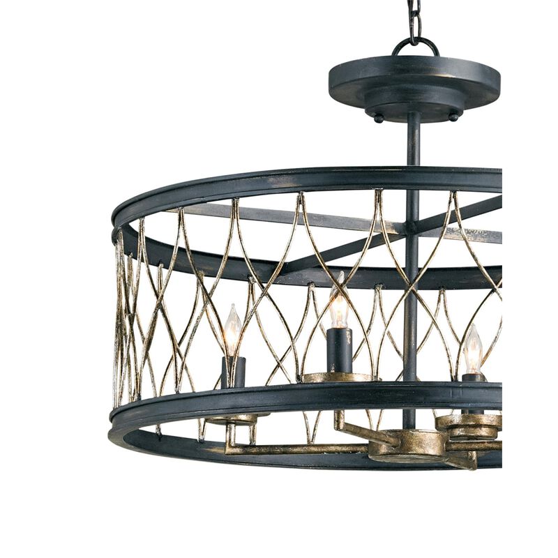 Crisscross 22 Inch 4 Light Semi Flush Mount by Currey and Company