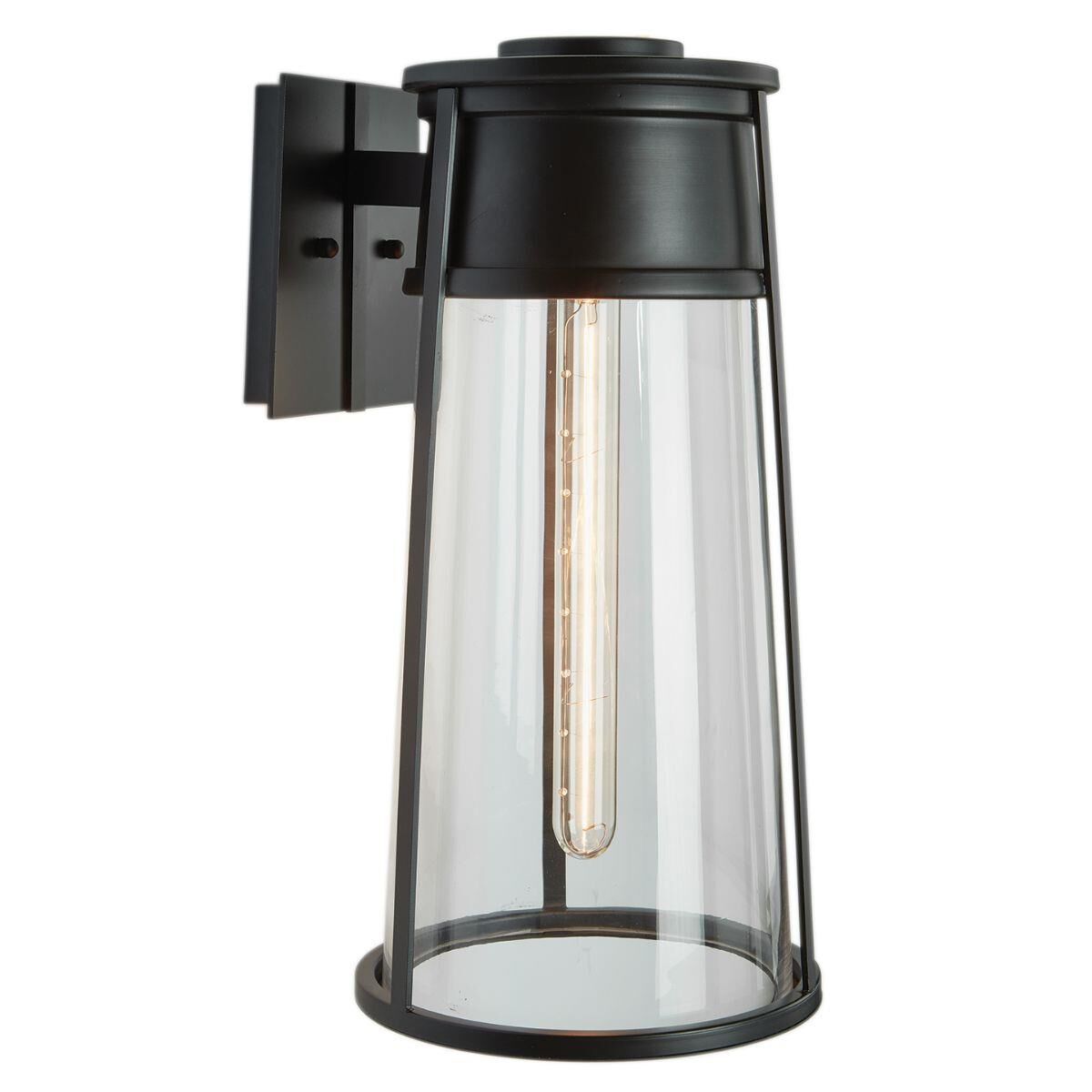 Shown in Matte Black finish and Clear glass and Clear Glass shade