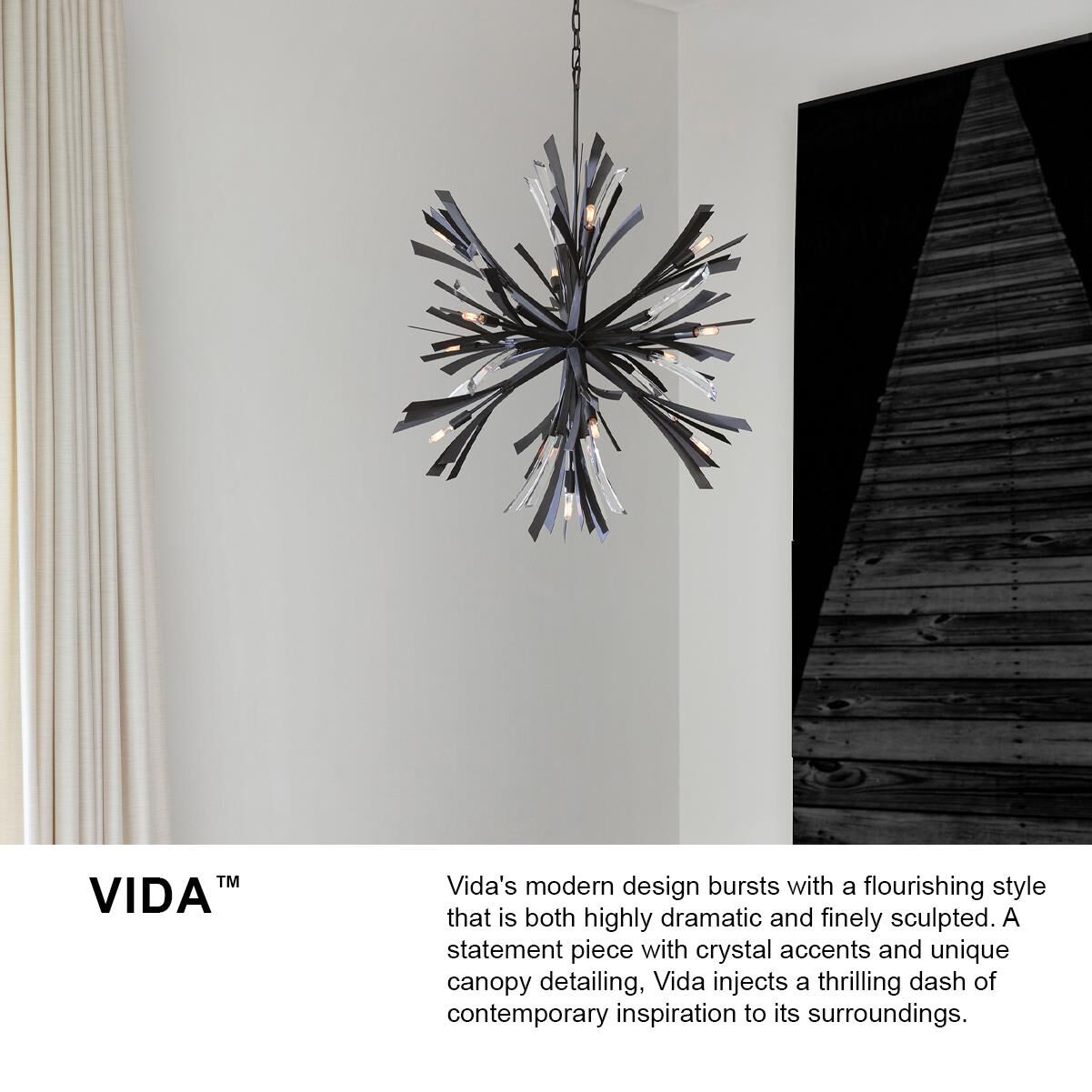 Vida 24 Inch 9 Light Semi Flush Mount by Fredrick Ramond