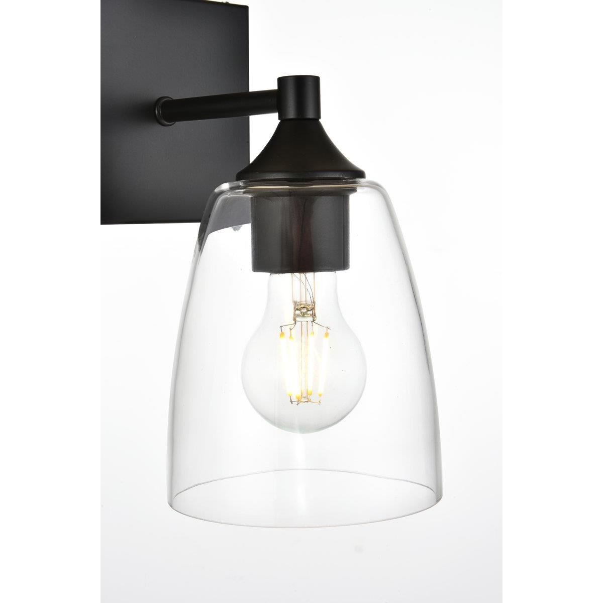 Shown in Black  finish and Clear glass