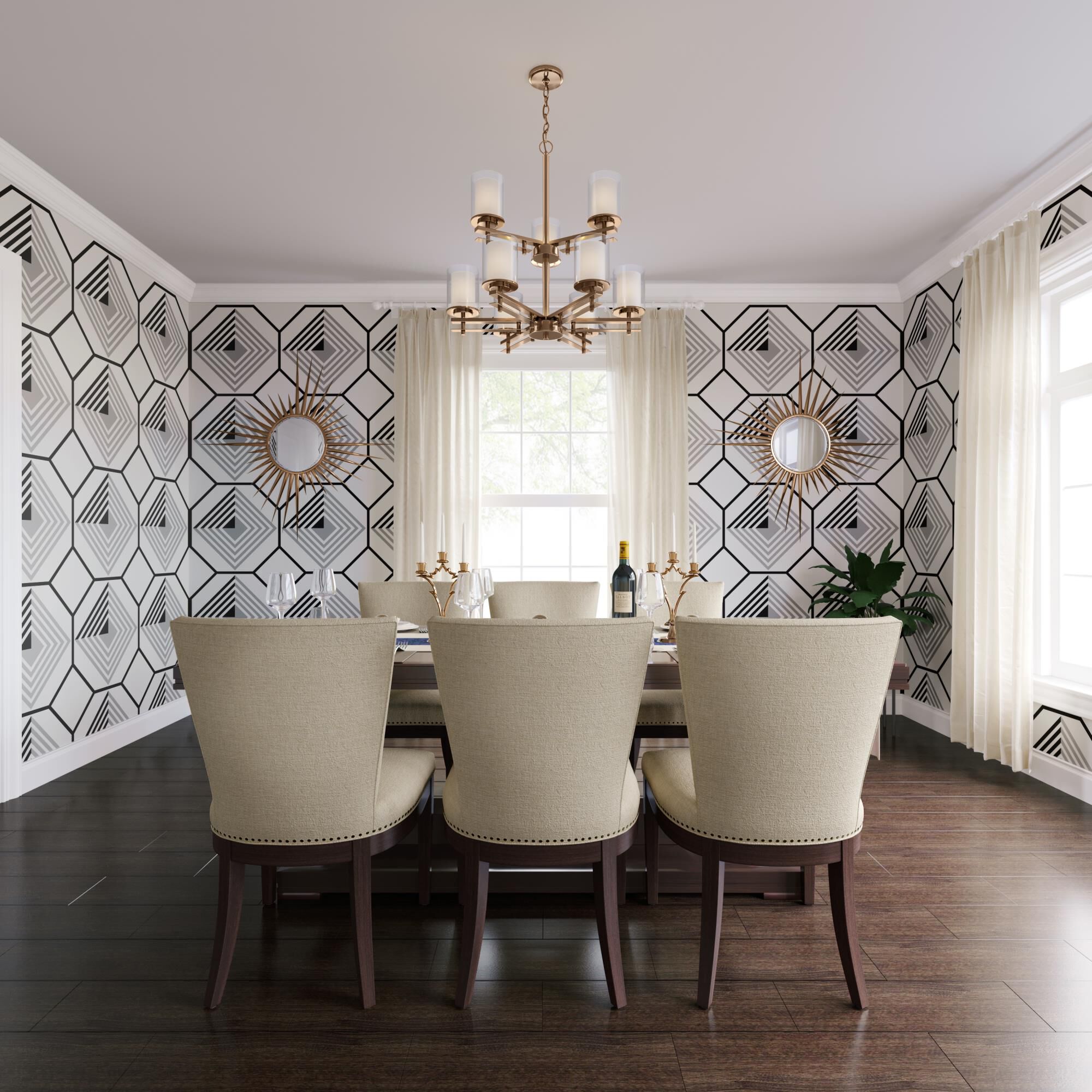 Huderson 29 Inch 9 Light Chandelier by Millennium Lighting