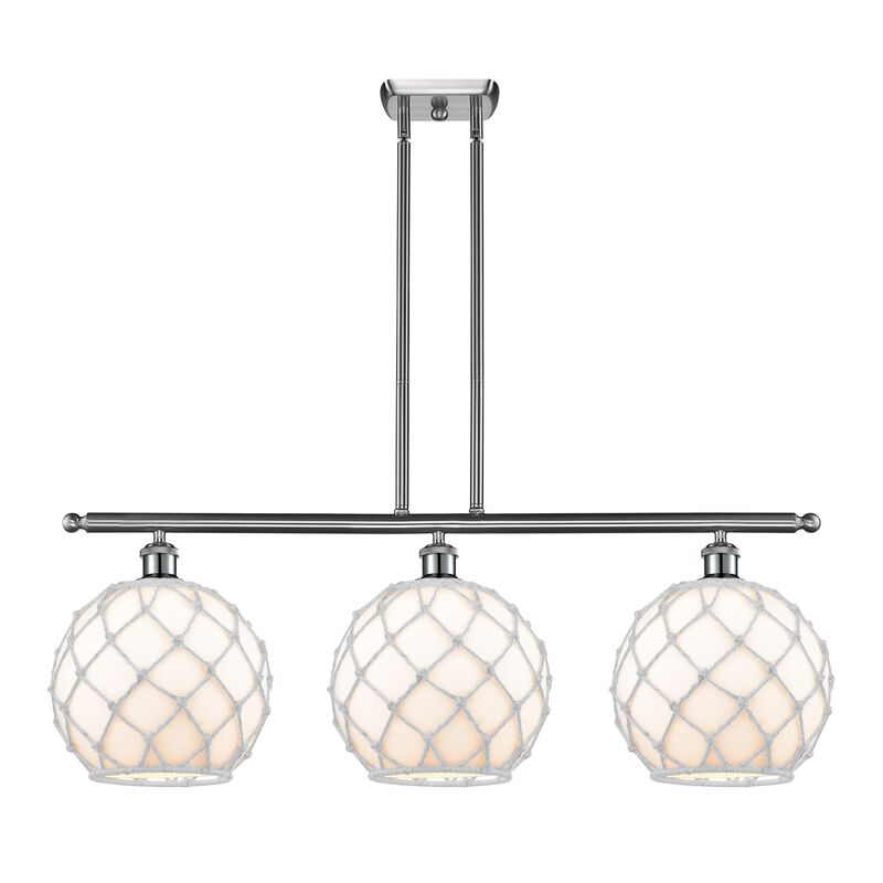 Bruno Marashlian Large Farmhouse Rope 37 Inch Linear Suspension Light by Innovations Lighting
