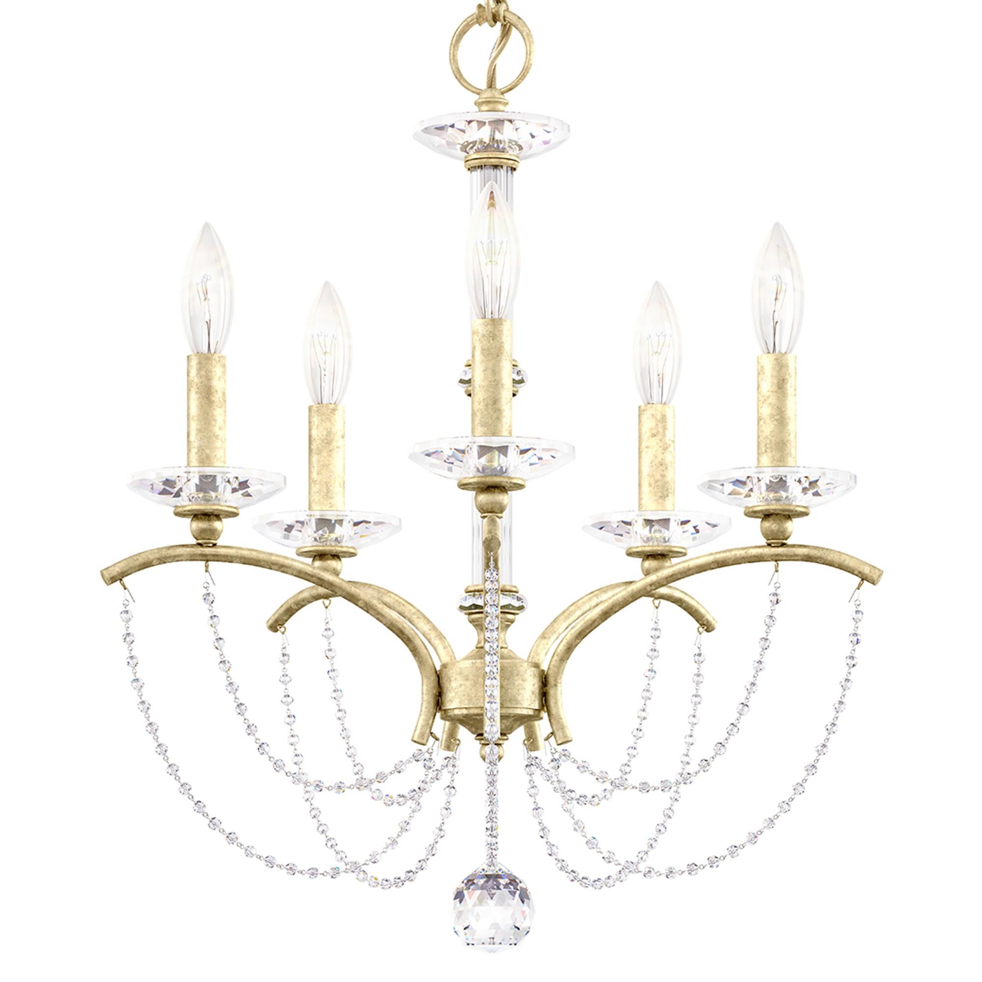 Shown in Heirloom Silver finish and Clear Optic crystal