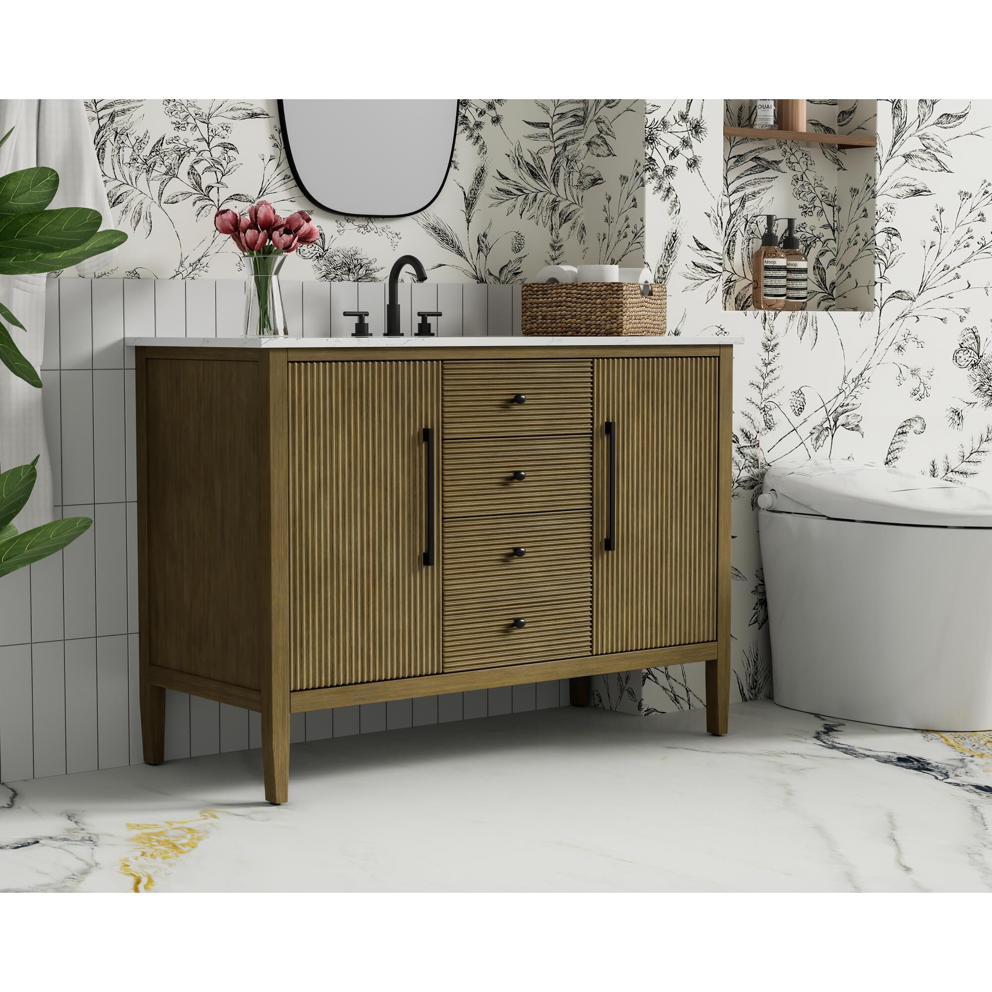 Shown in Hazel Oak finish