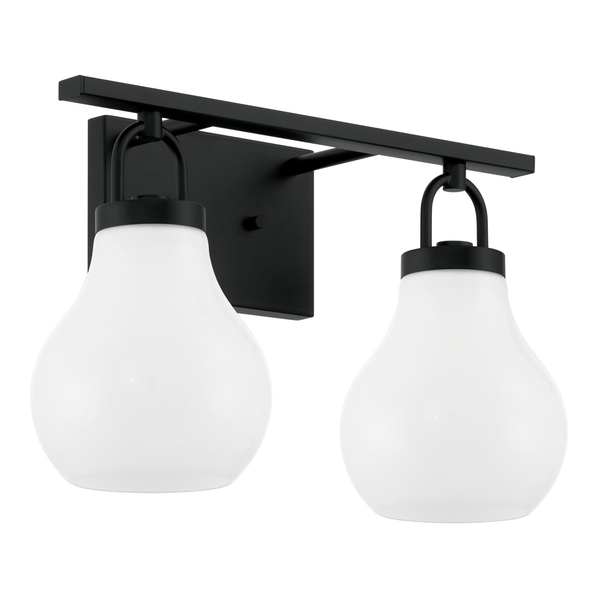 Shown in Matte Black finish and Opal glass