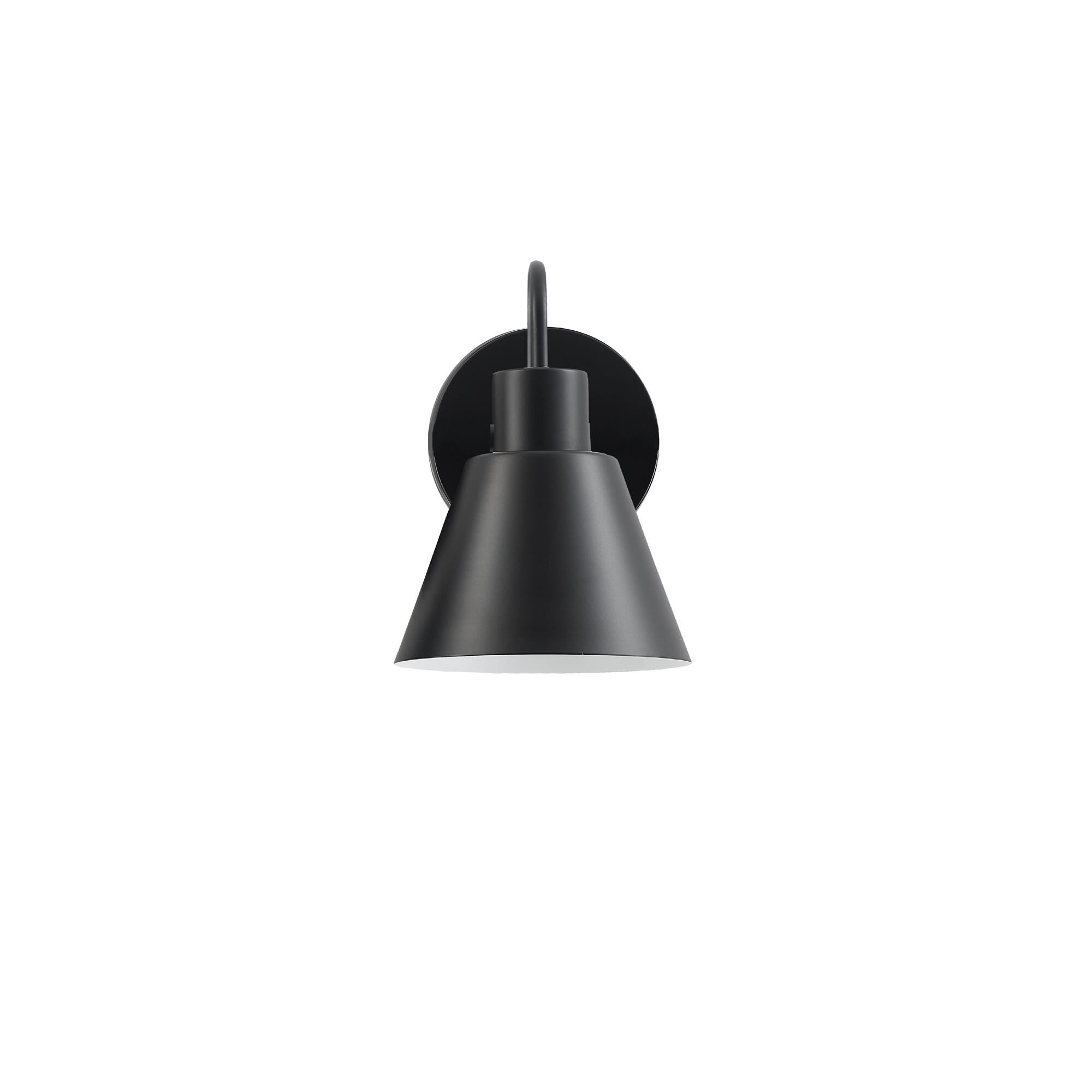 Shown in Matte Black finish and Matte Black shade