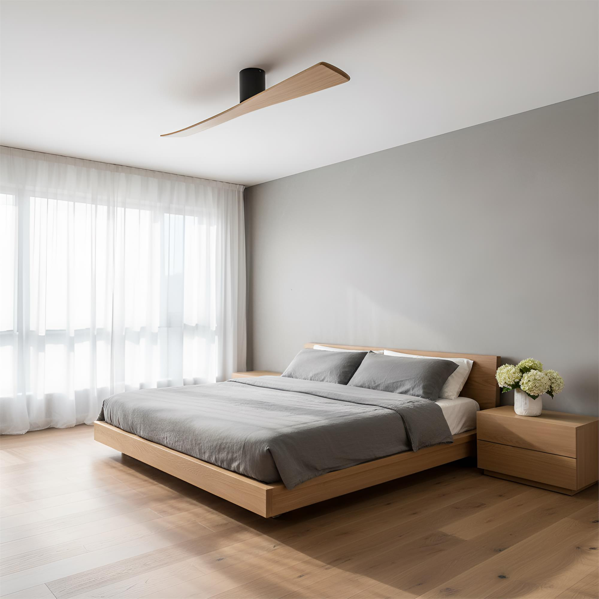 Peter Bristol Plank Smart 52 Inch Flush Mount Fan,