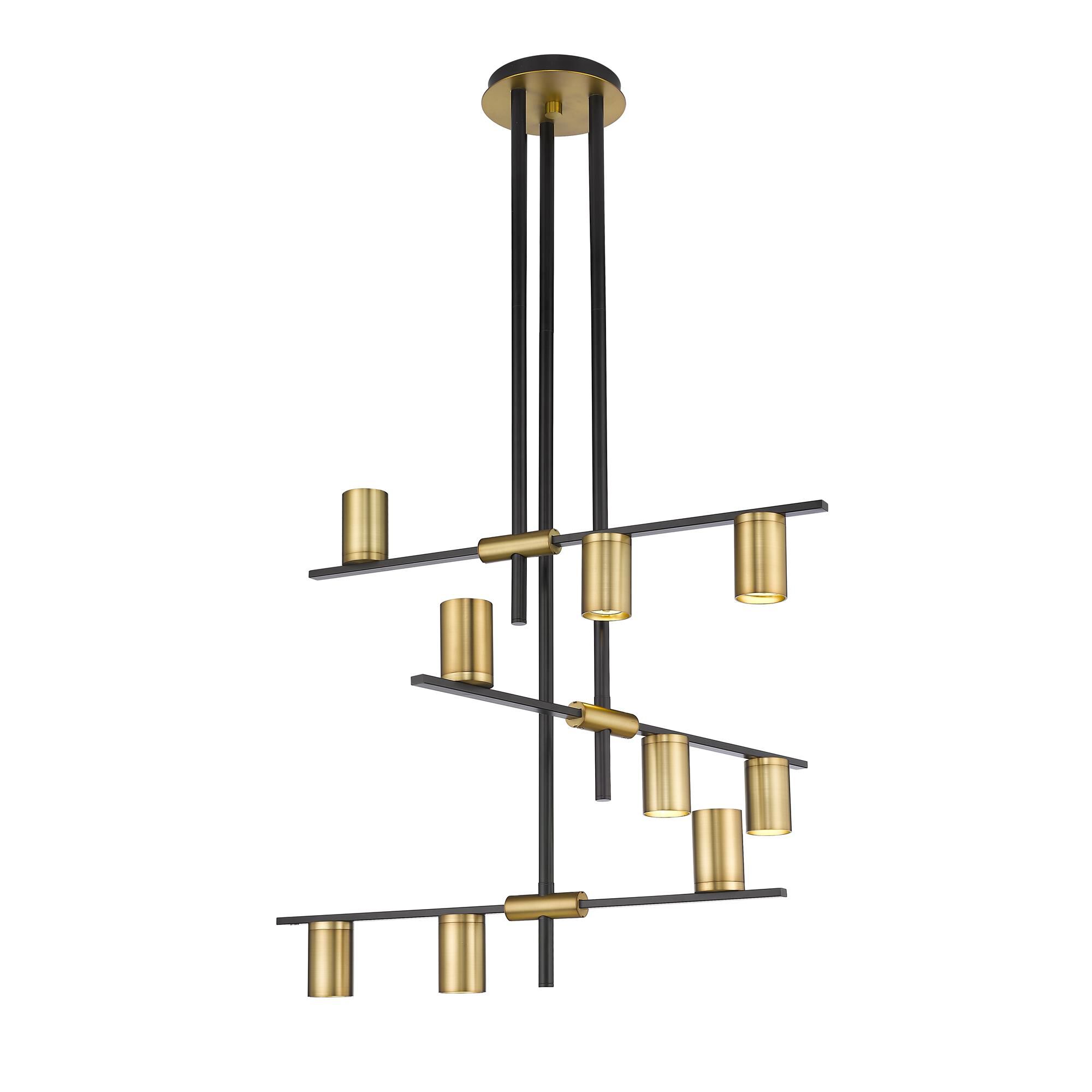 Shown in Matte Black And Olde Brass finish