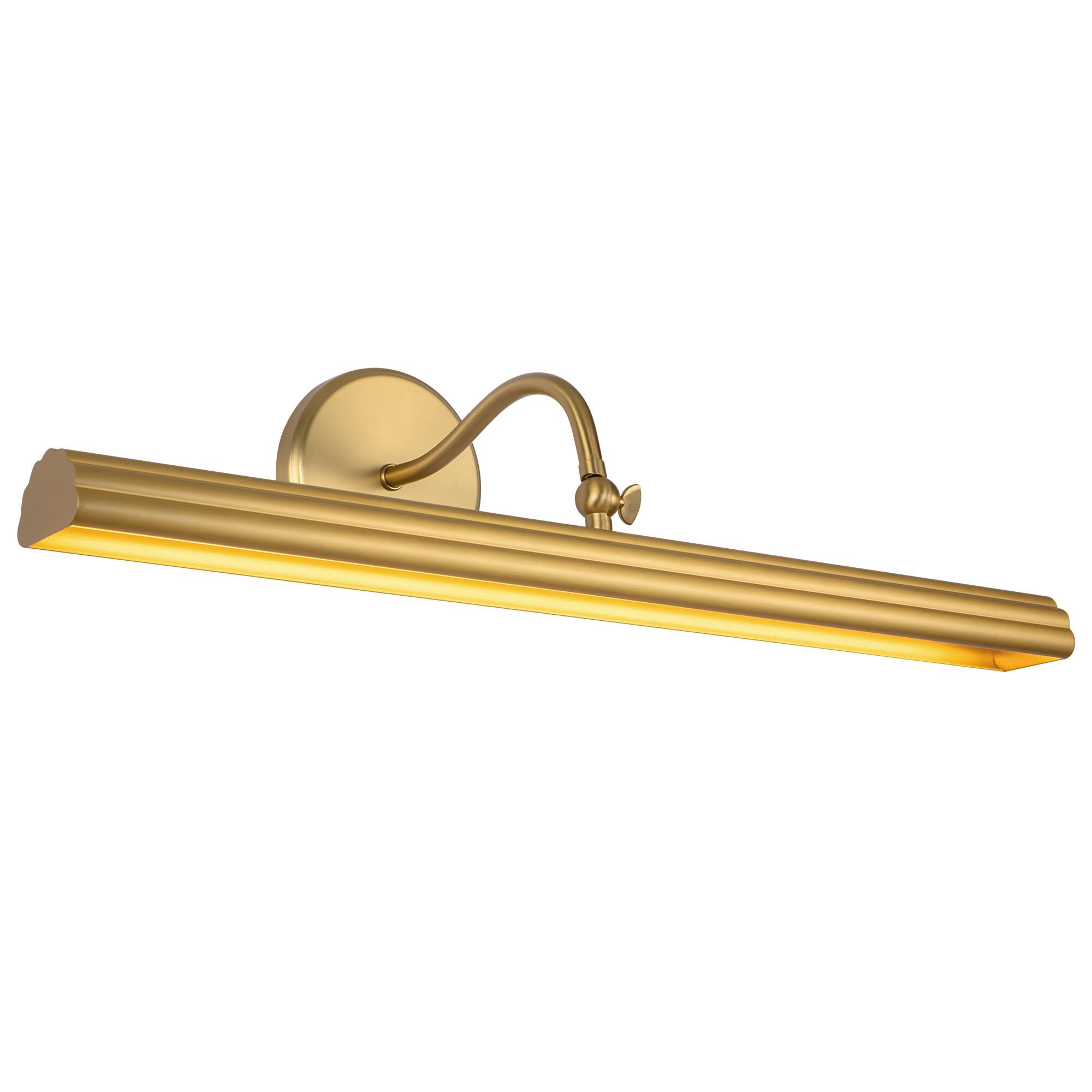 Shown in Brushed Gold finish and Frosted Acrylic Diffuser glass and Aluminum shade