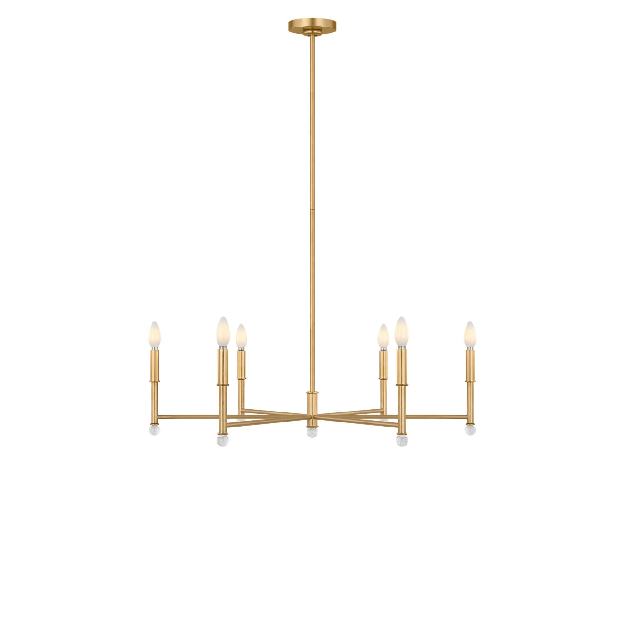 Shown in Gild finish and White Linen Fabric shade