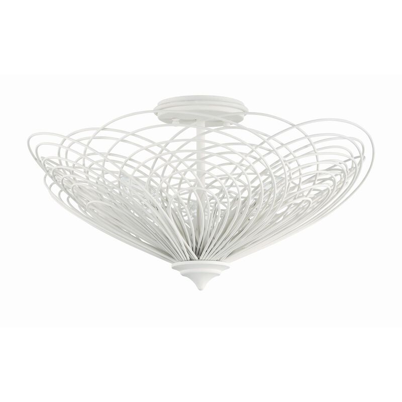 Doral 19 Inch 3 Light Semi Flush Mount by Crystorama