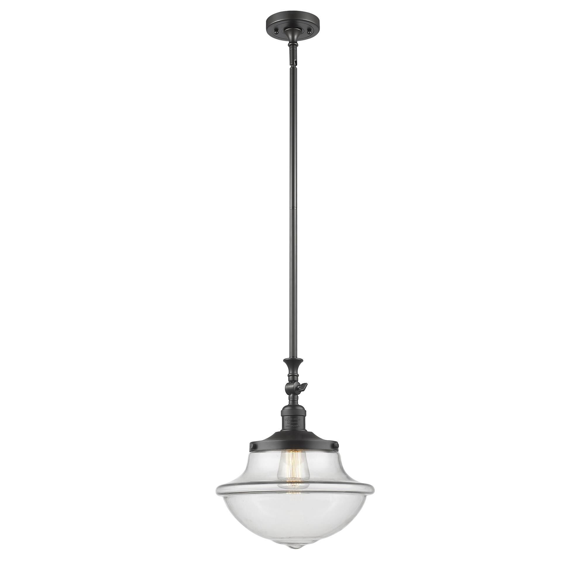 Shown in Oil Rubbed Bronze finish and Clear glass