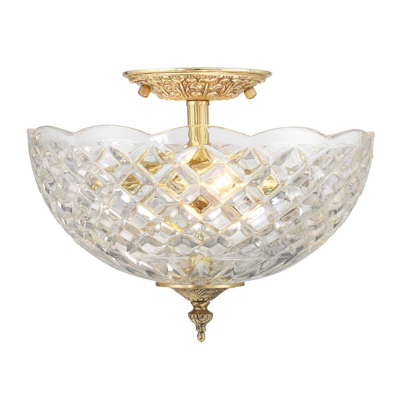 Ceiling 10 Inch 2 Light Semi Flush Mount by Crystorama
